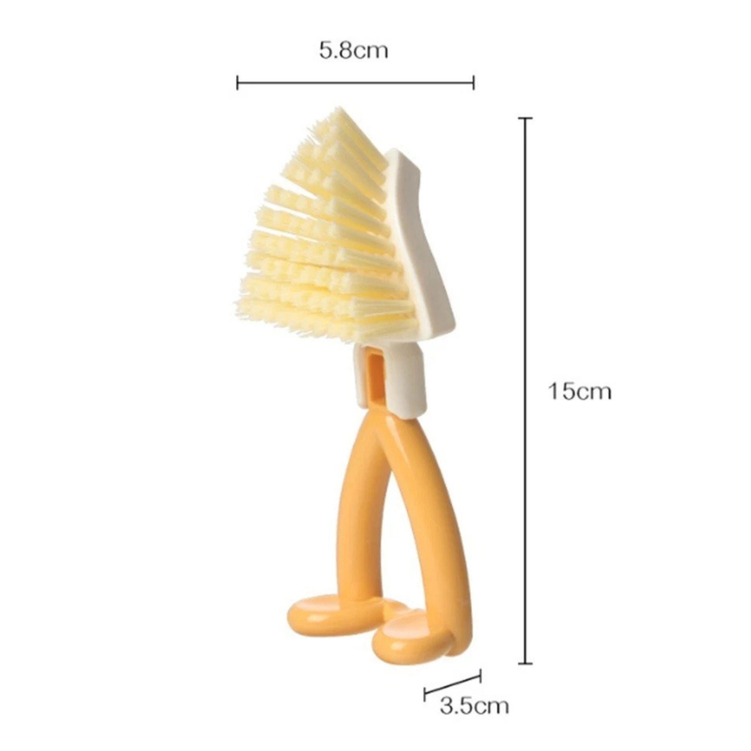 Home Collection Pack of 2 Triangular Scrub Brush Gap Cleaner Window Track Brush