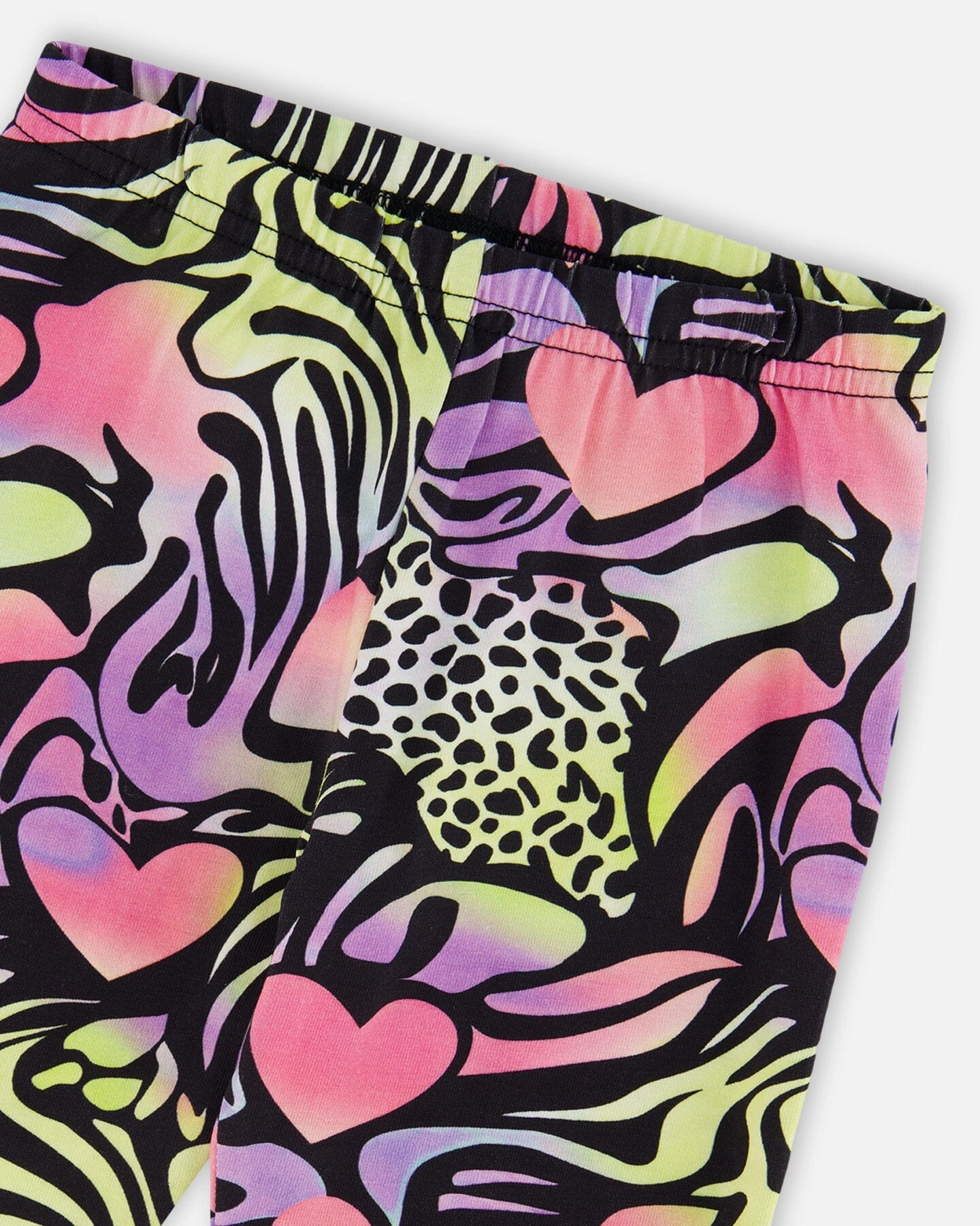 Deux par Girls Organic Cotton Jersey Animal Print Capri