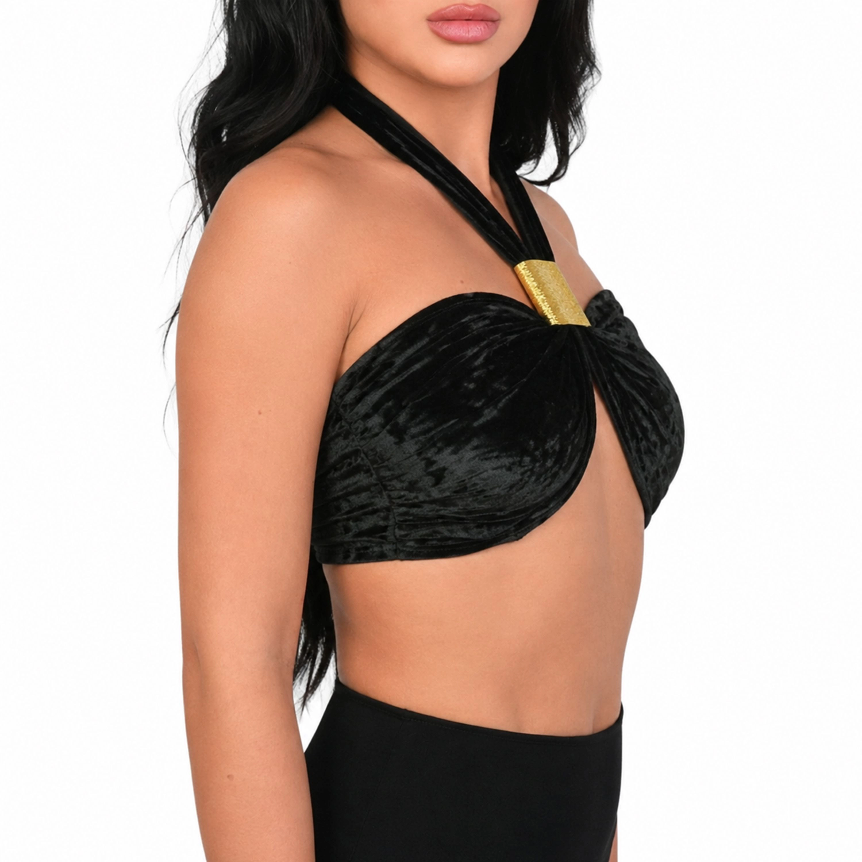 YAHAIRA Women's Multiway Convertible Velvet Top
