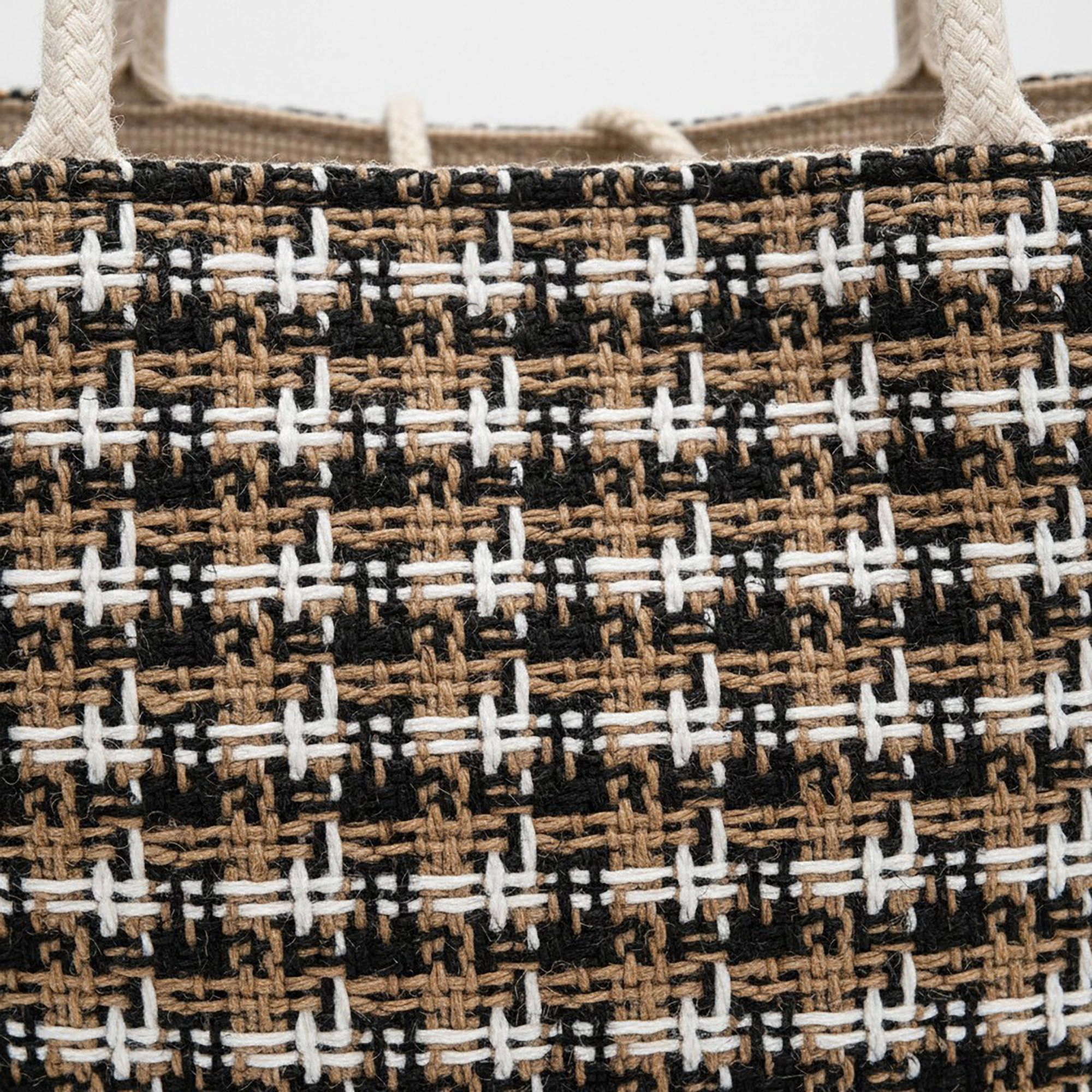 Alilang Women's Woven Mini Tote Handbag with Pom Charm and Top Handle