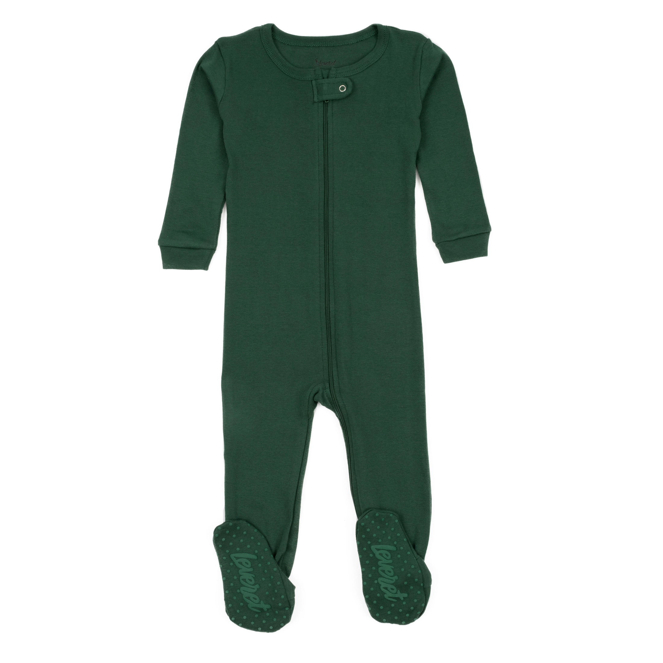Leveret Baby Boho Solid Cotton Footed Pajamas