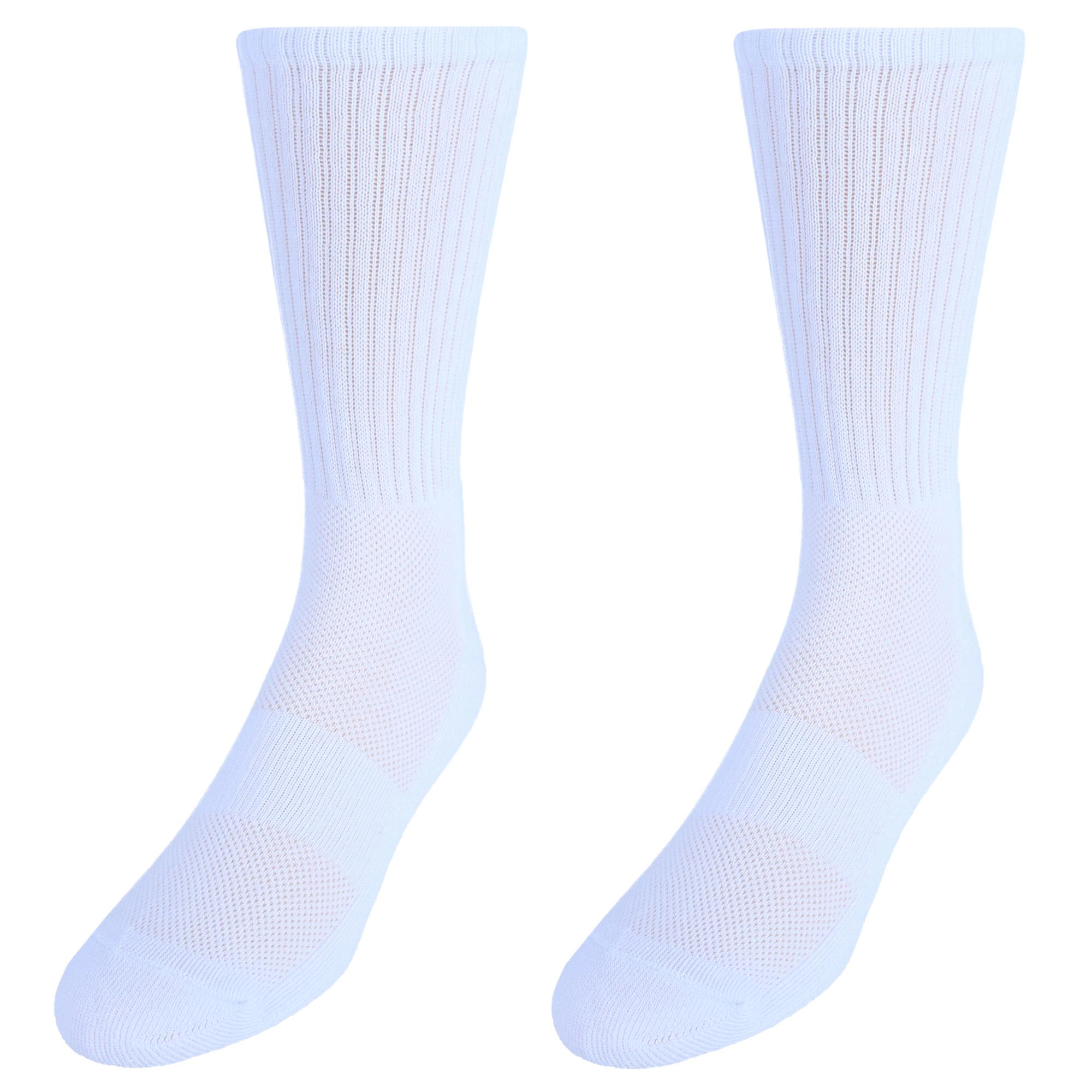 CTM Men's Dry and Cool Cushioned Crew Socks (Pack of 2)