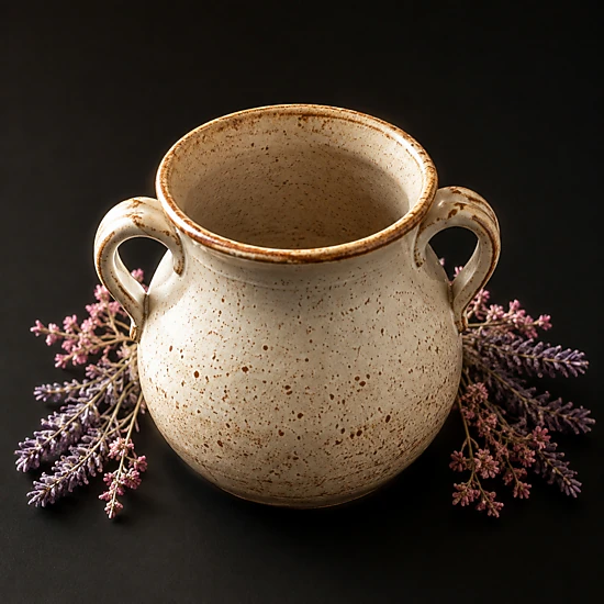 WZK Rustic Farmhouse Ceramic Kitchen Utensil Holder