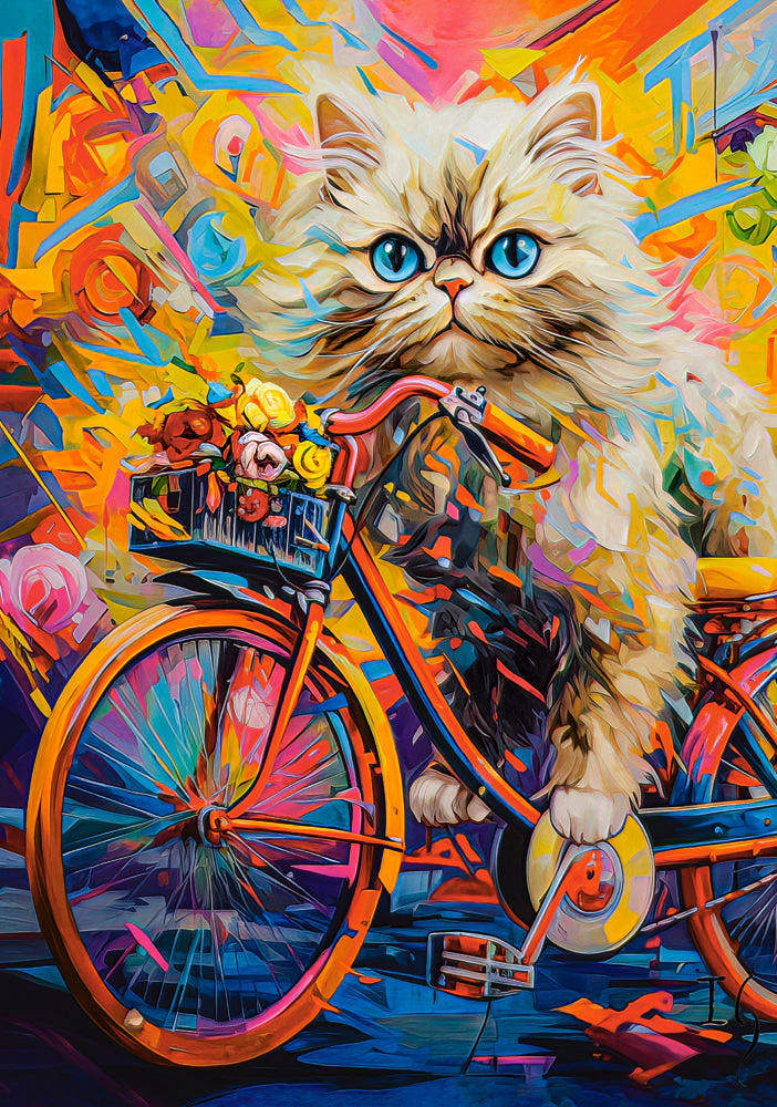 CASTORLAND 500 Piece Jigsaw Puzzles, Kitten's Floral Ride, Animal puzzle, Kitten, Adult Puzzle, Castorland B-54015