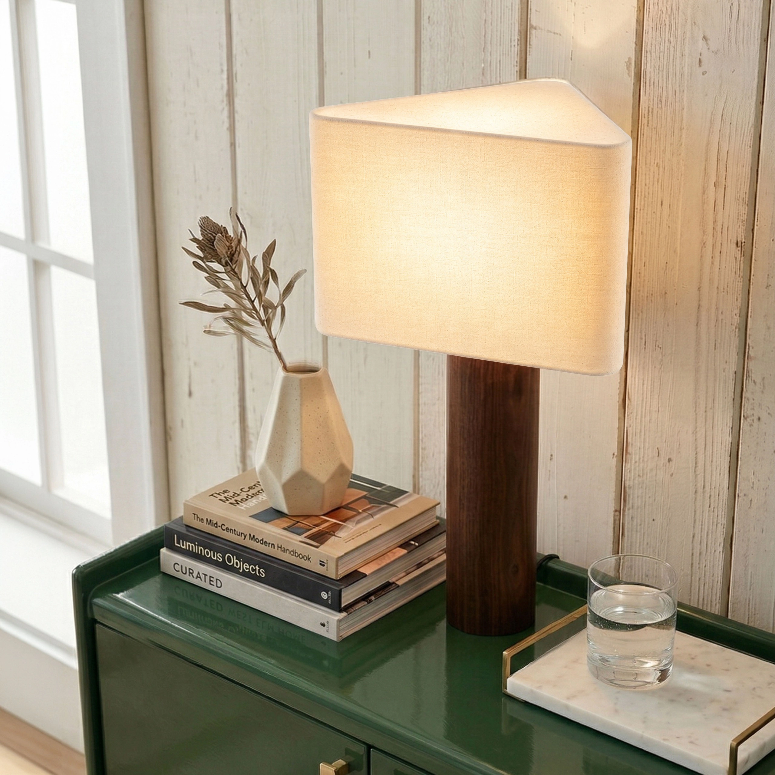 Brightech Koa Wood LED Table Lamp