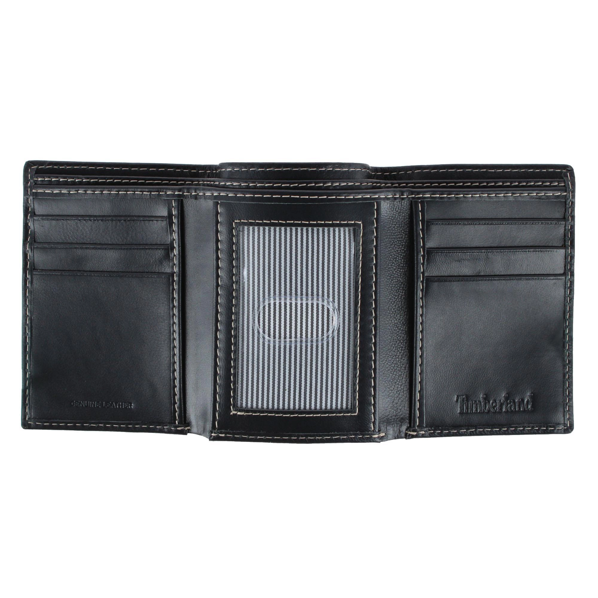Timberland Men's Cloudy Leather Trifold Wallet