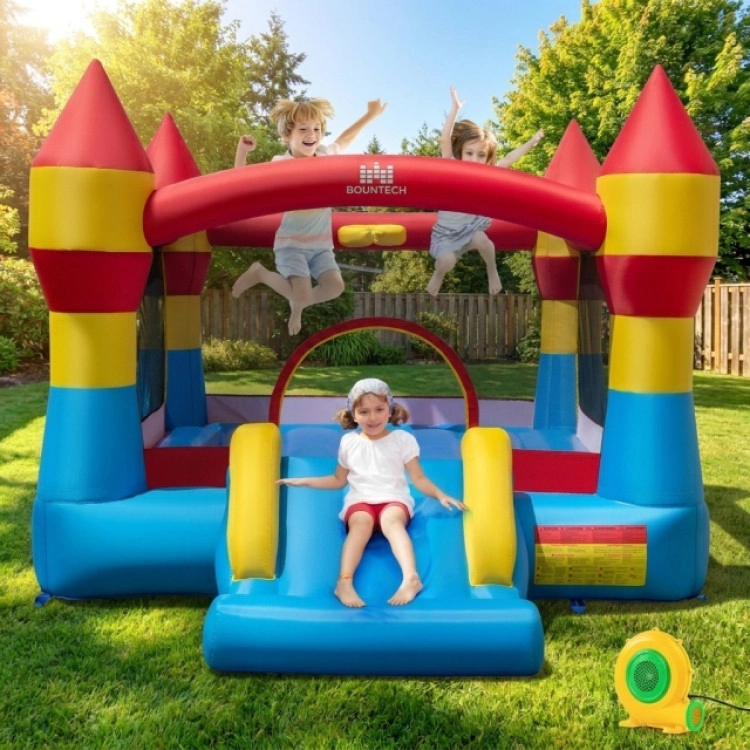 Hivvago Indoor Outdoor Blow-up Bouncy Castle with 550W Blower for Yard