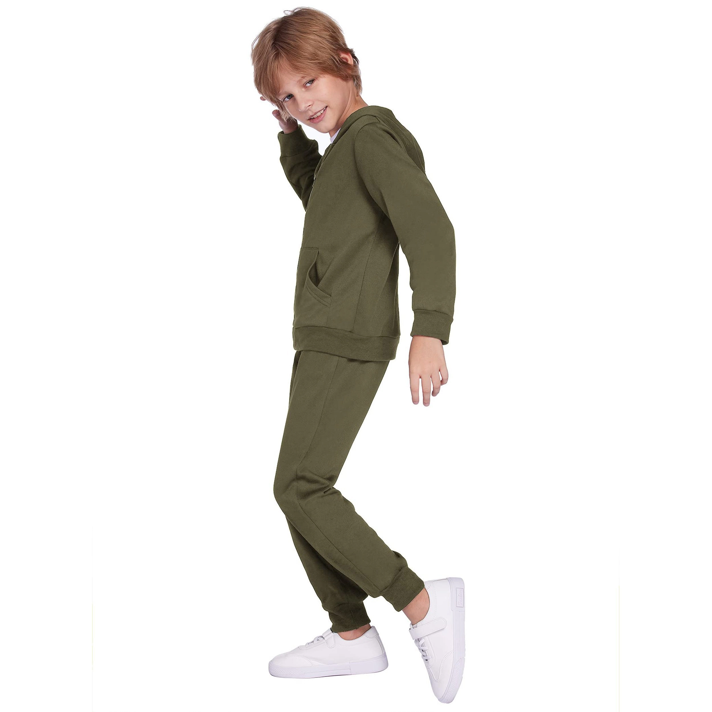Arshiner Boys Piece Athletic Tracksuit Jogging Sets Outfit Sweatsuit Zip Up Hoodie
