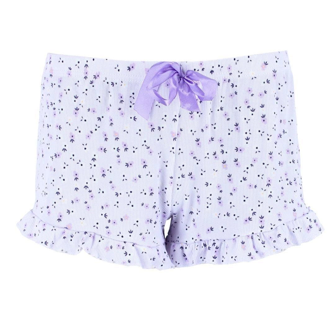 Sleep Junkie Women's Ditsy Floral Notch Collar Short Sleeve and Shorts Set