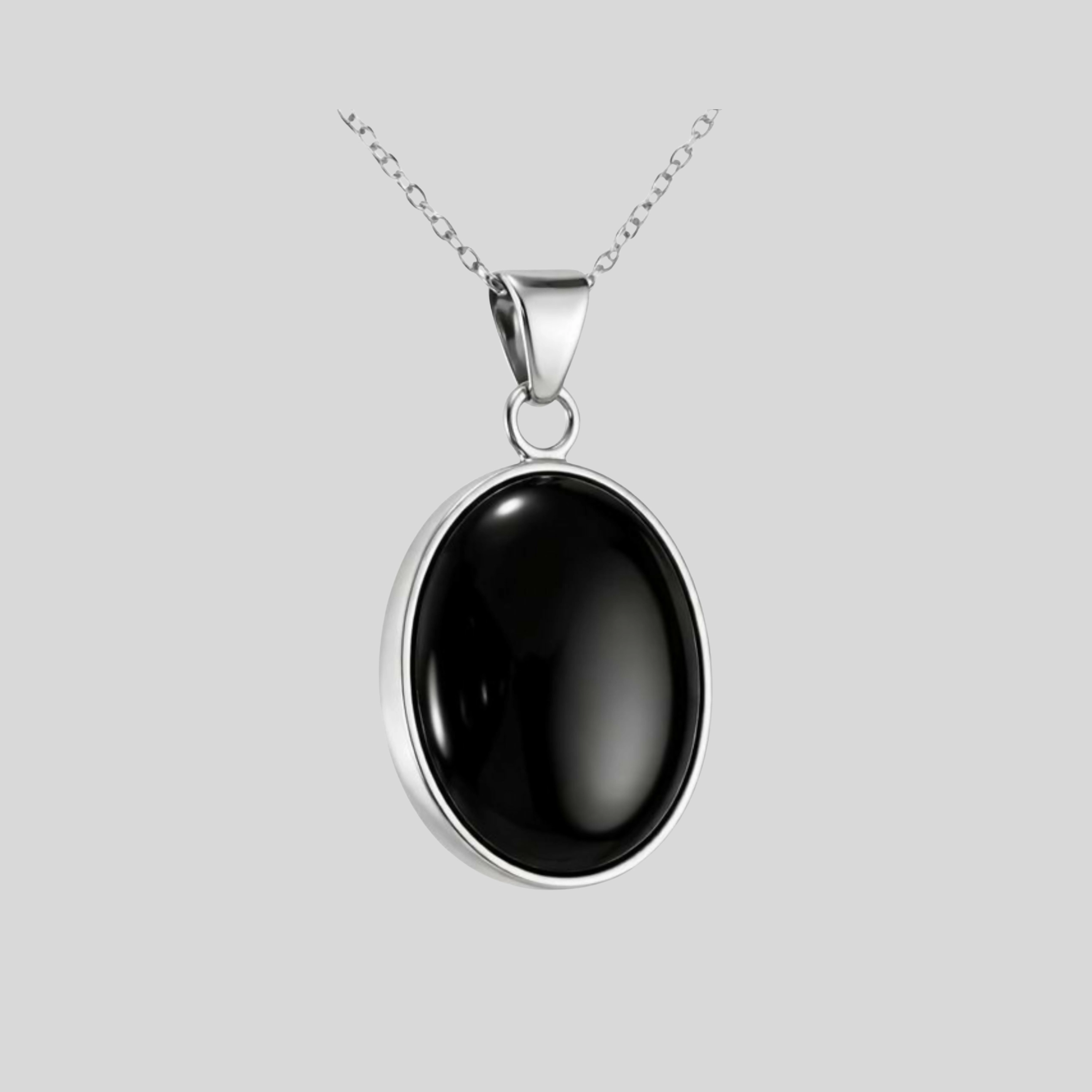 Wear Sierra Unisex Sterling Silver Oval Handmade pendant Necklace