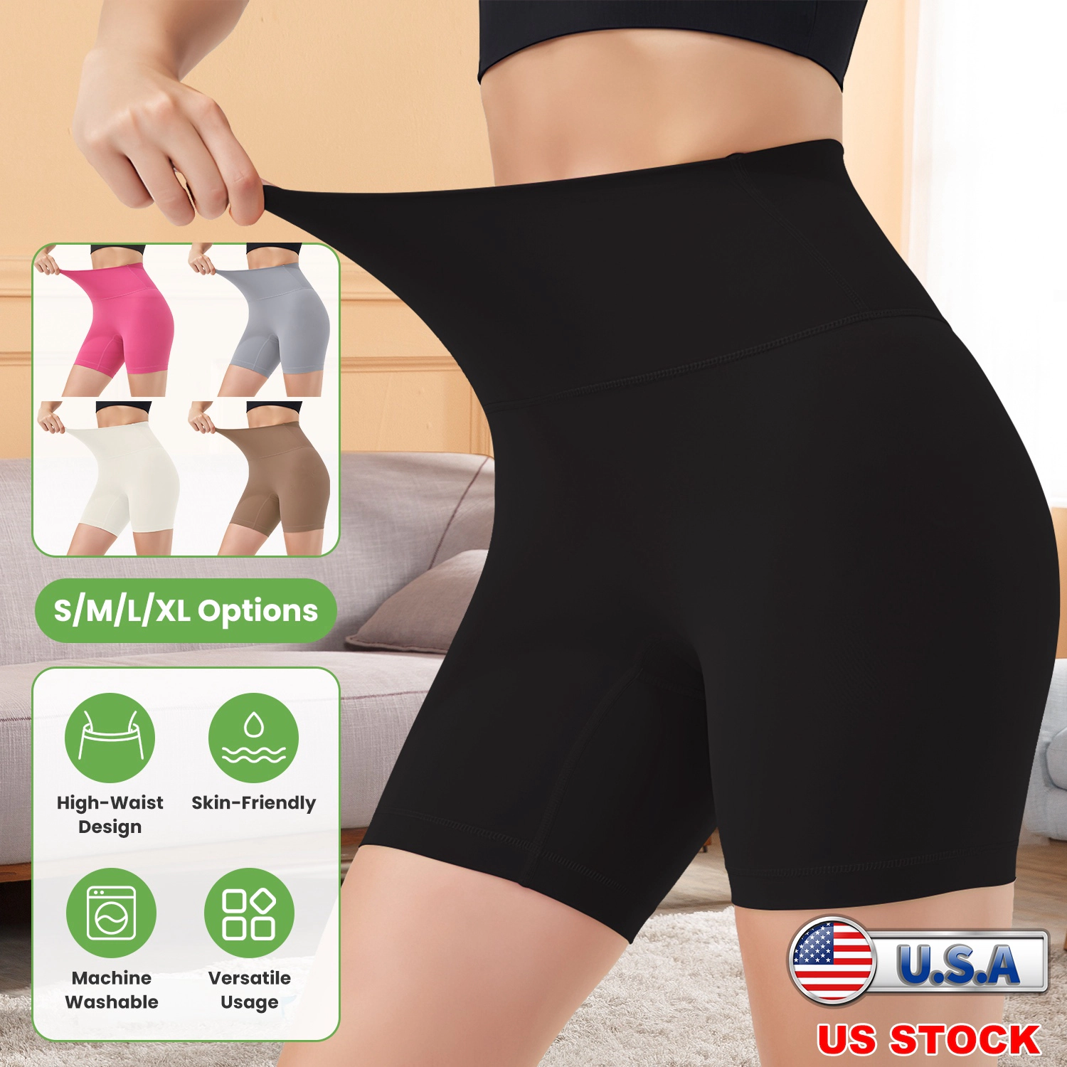 GBruno High-Waist Biker Shorts