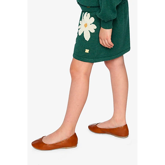 Deux par Deux Girls Daisy Jacquard Knitted Skirt