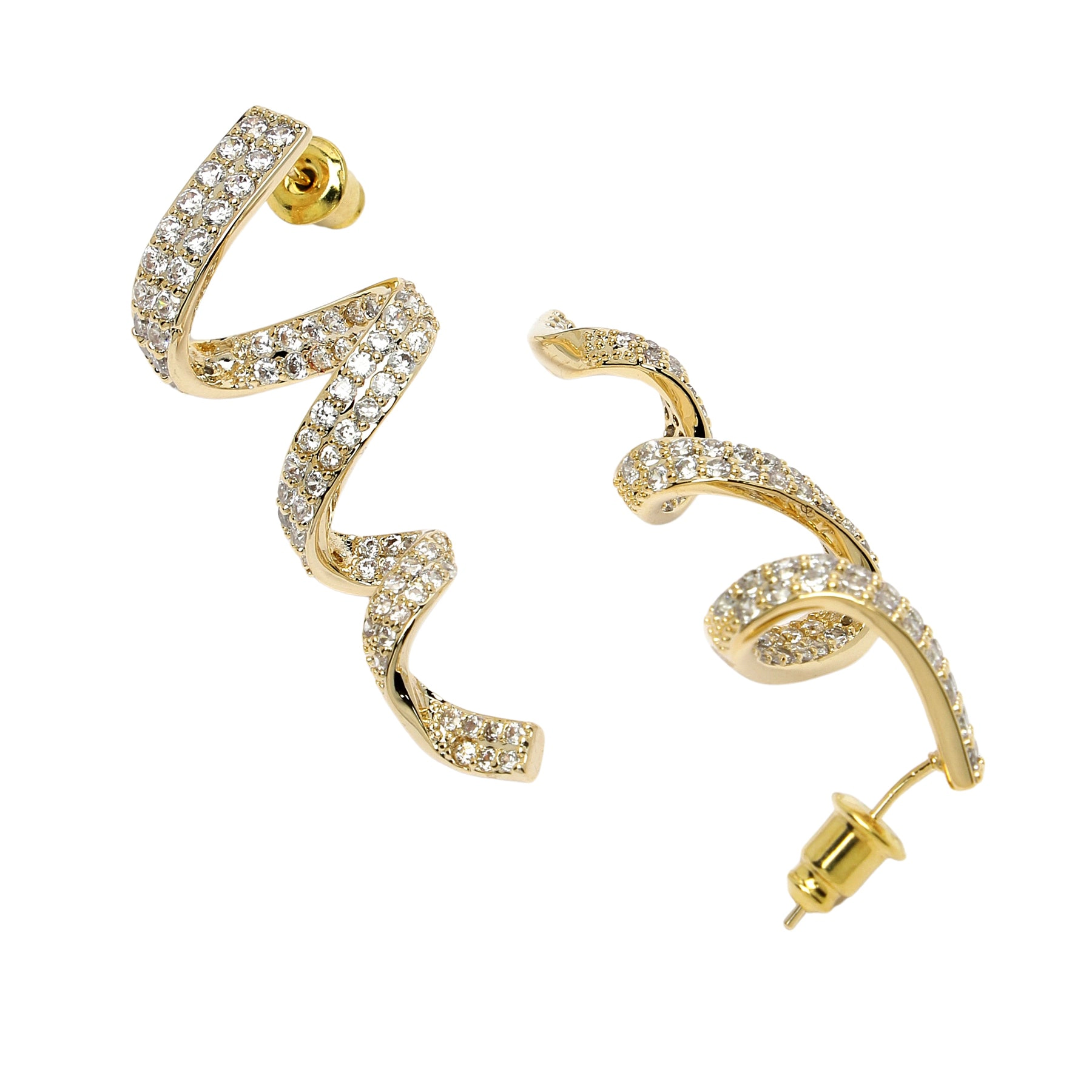 AGP PARIS Womens Diva Spiral Drop Earrings
