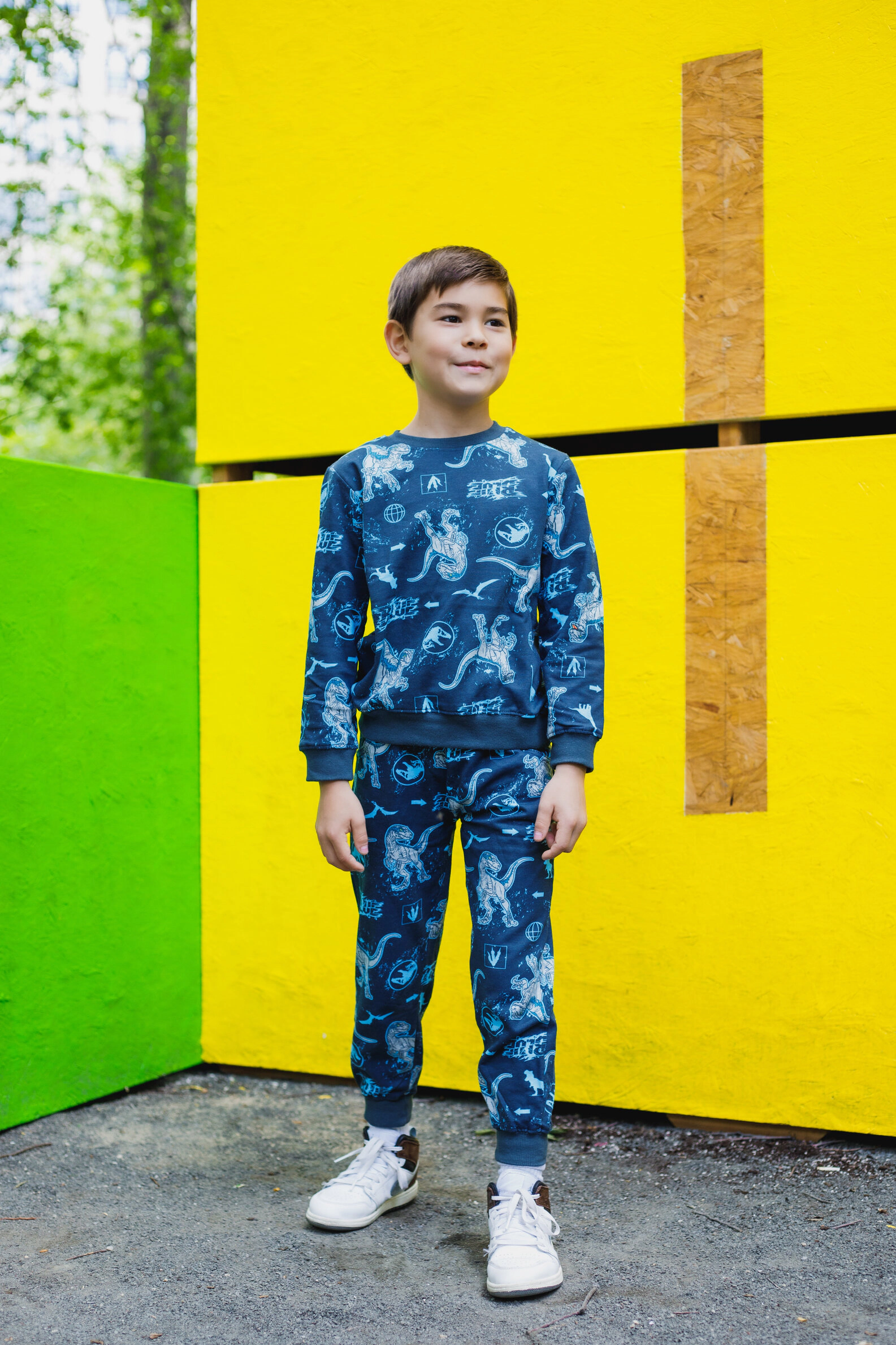 Jurassic World Park Blue (Dinosaur) Boys' 2-Piece Sweatshirt and Pants Set