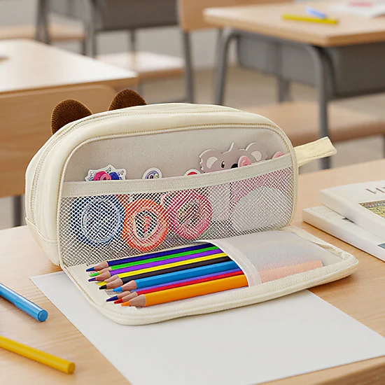 Wrapables 3D Animal Face 2-Compartment Pencil Case, Capybara