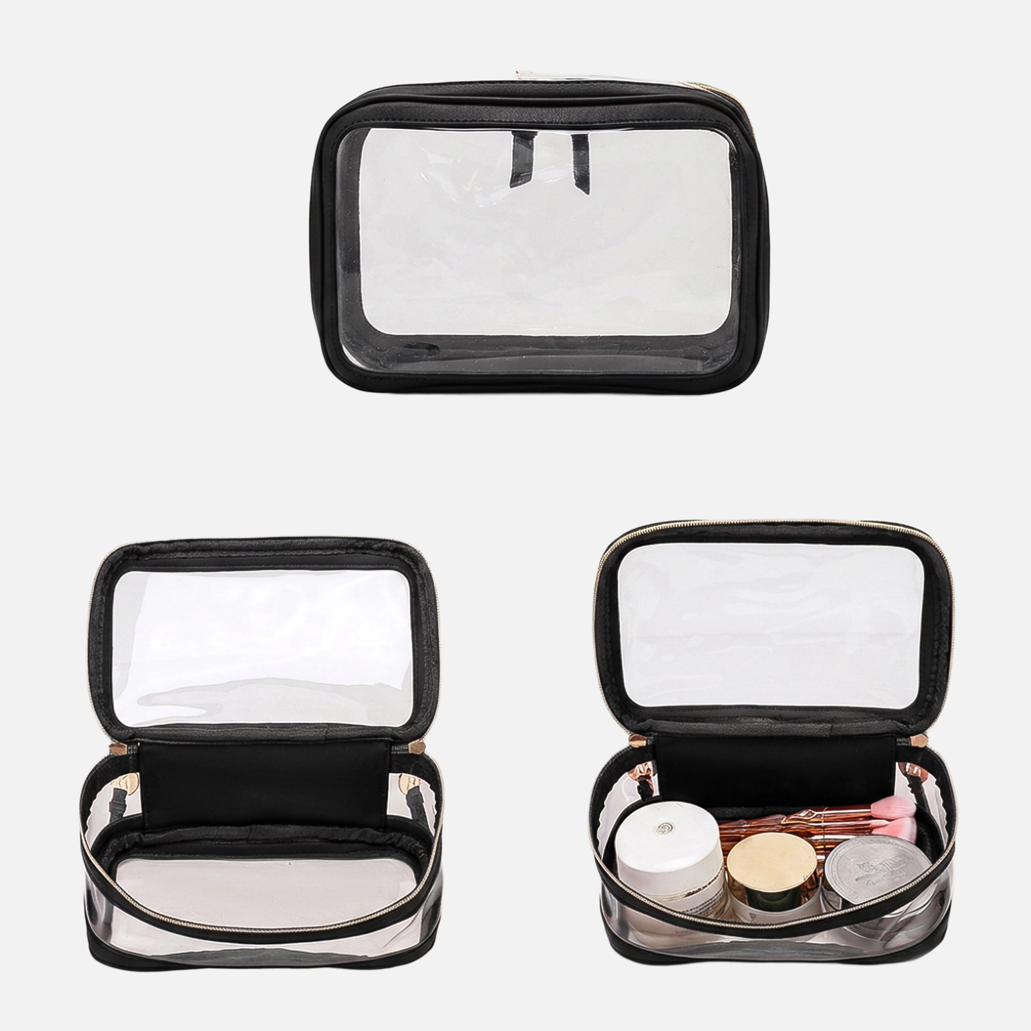 Mia K Collection Laura 10-Piece Vegan Leather Cosmetic Travel Set
