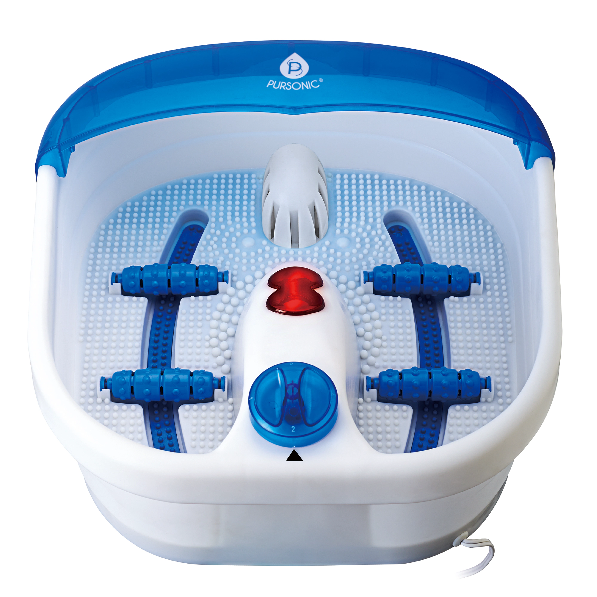 Pursonic Unisex Heated Foot Spa Massager with Vibrating Bubble Jets, Tea Tree Oil Foot Salt Scrub & Heating Function