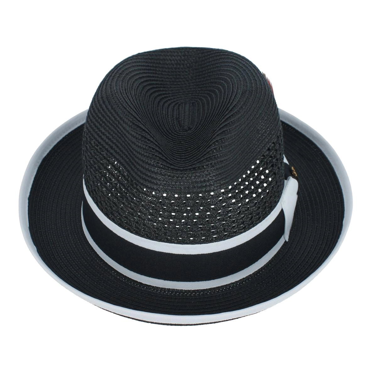 Richman Brothers Men's Polybraid Fedora Hat with Grossgrain Ribbon