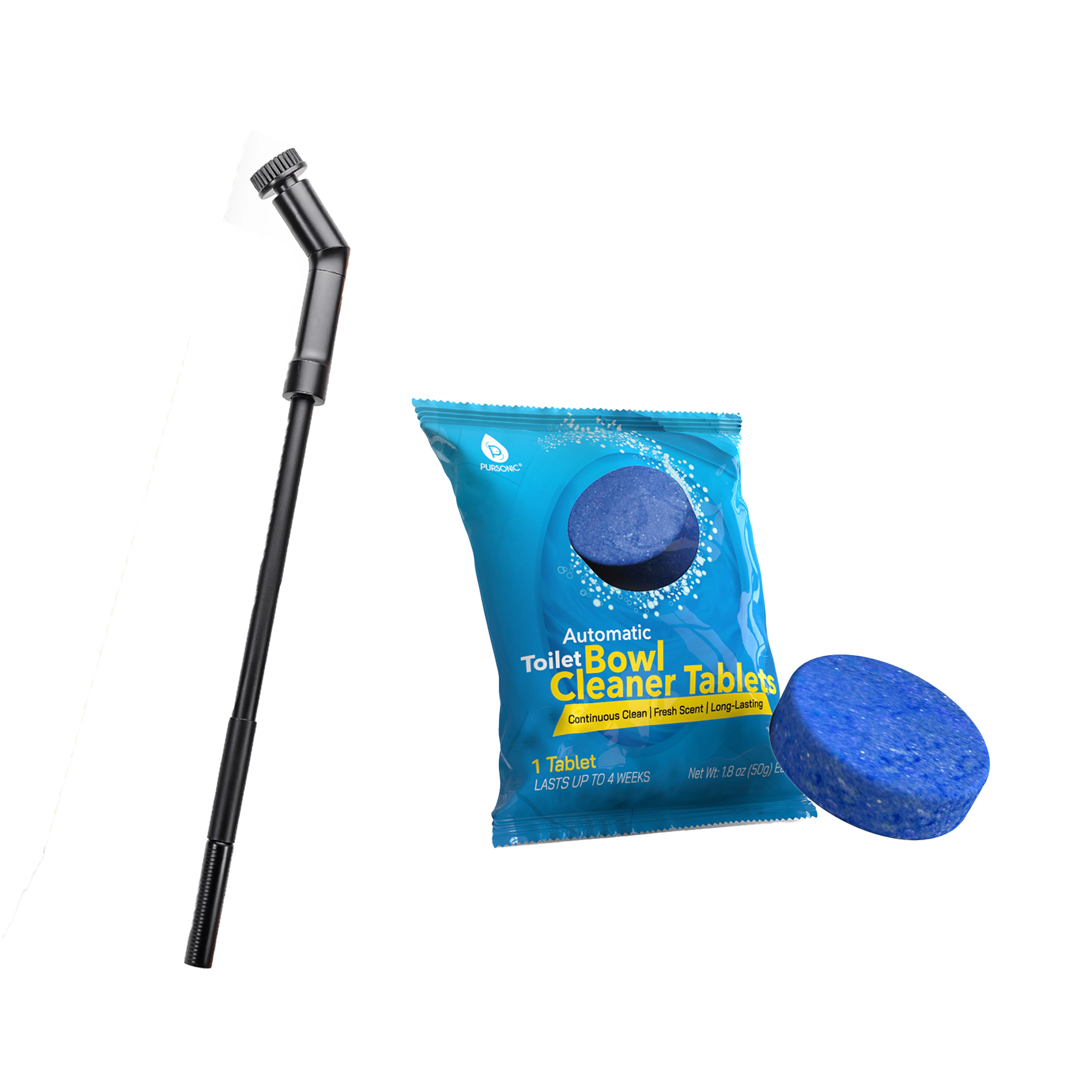 Pursonic Unisex Rechargeable Electric Cleaning Scrubber & Automatic Toilet Bowl Cleaner Bundle