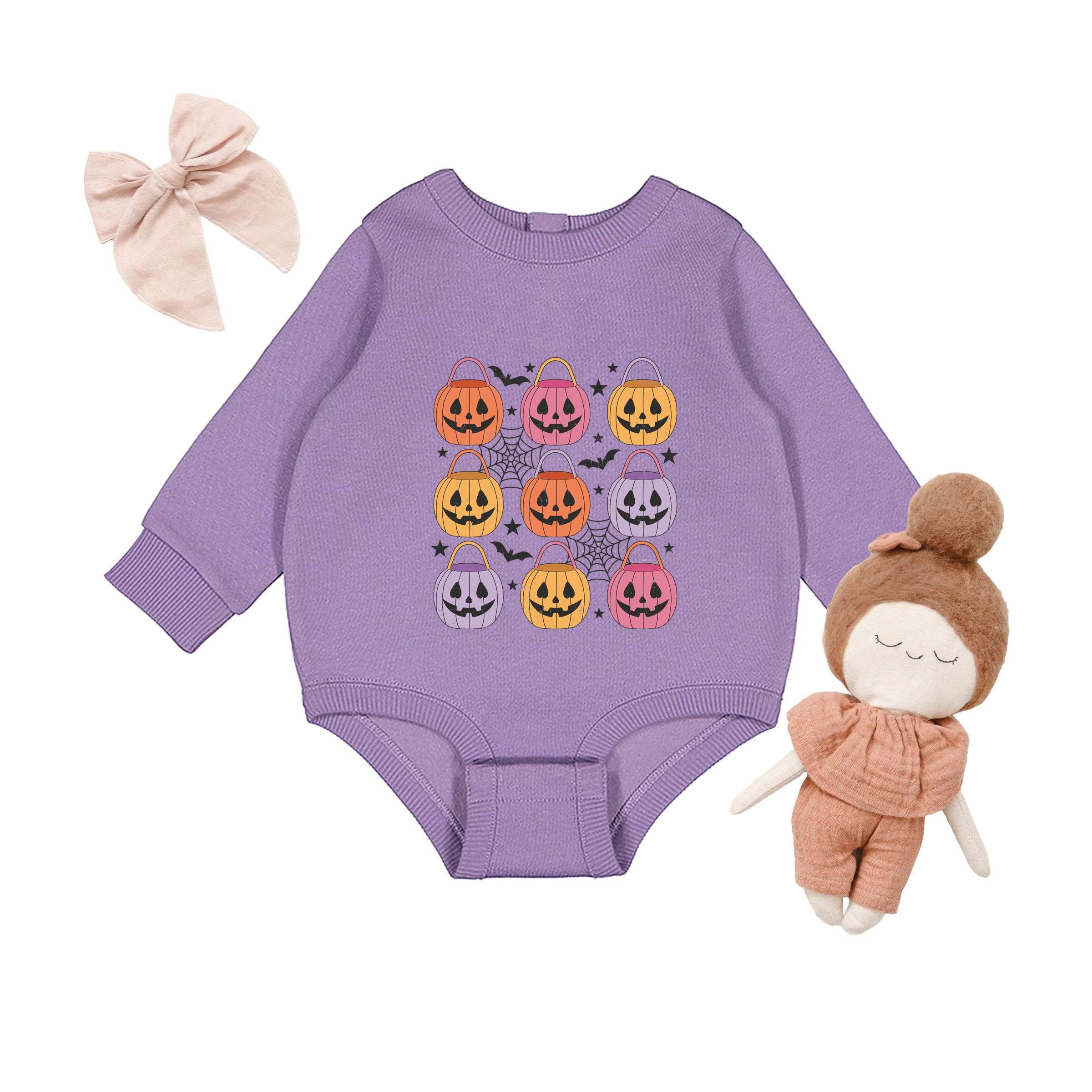 The Juniper Shop - Infant Fleece BodySuit Pumpkin Basket Chart