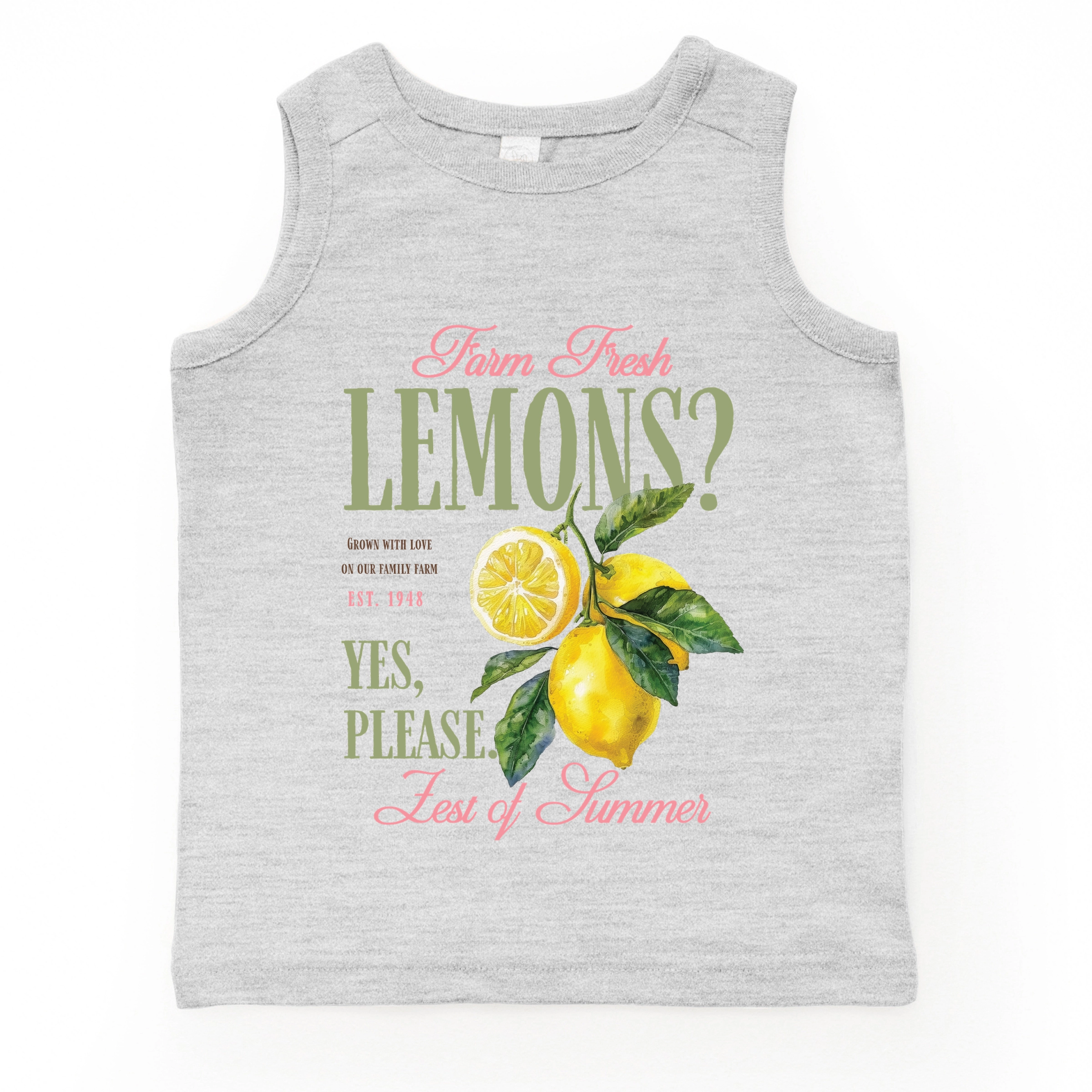 The Juniper Shop - Farm Fresh Lemons Zest of Summer Youth Tank Top