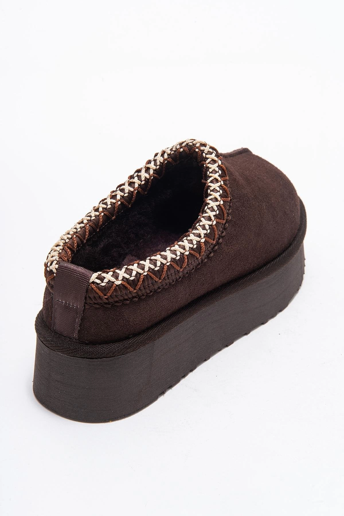 Forever & Always Womens Avelia Leather Winter Slippers