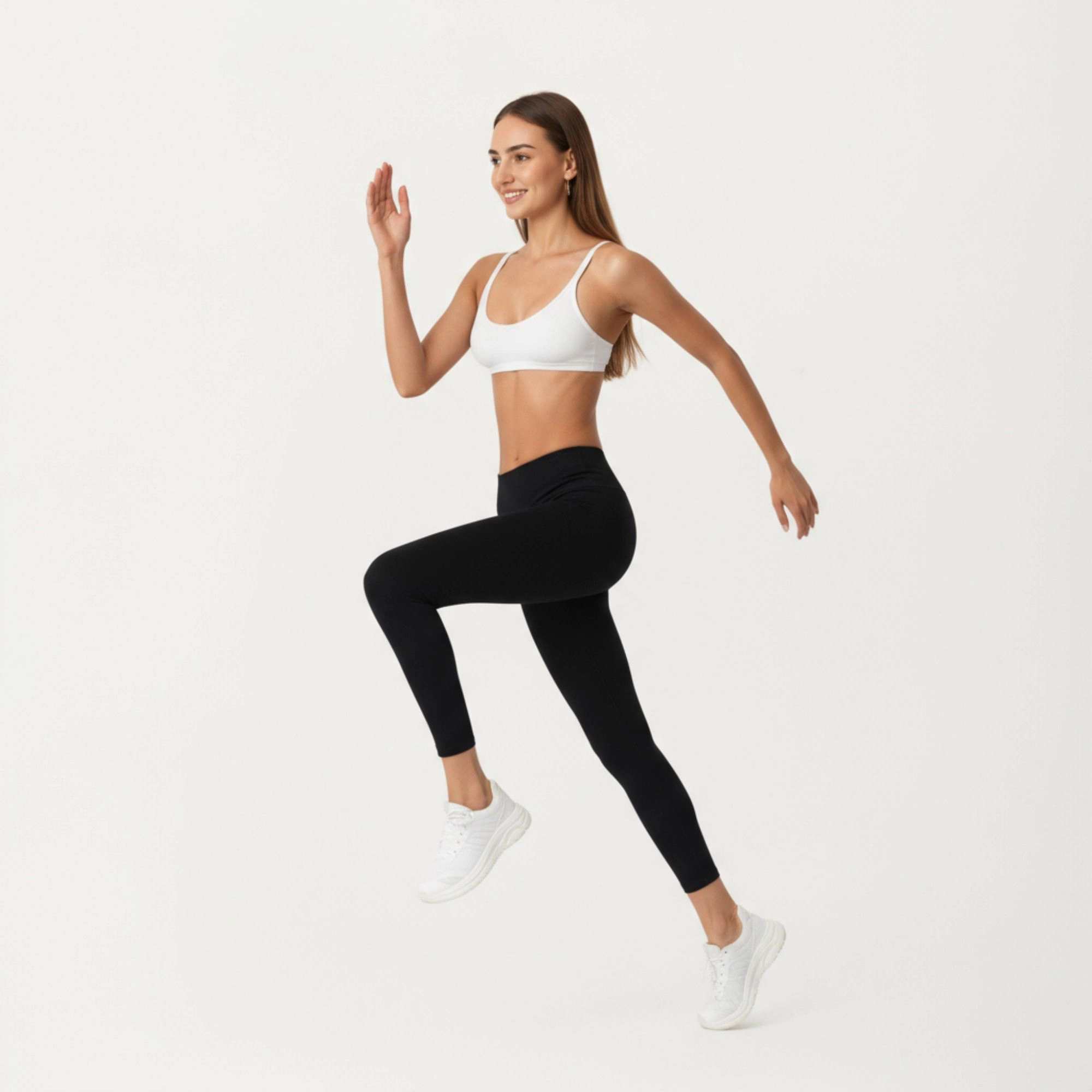 Anna-Kaci Active Women's High Waist Stretch Fit Full Length Leggings with Contour Waistband and Smooth Seam Detailing