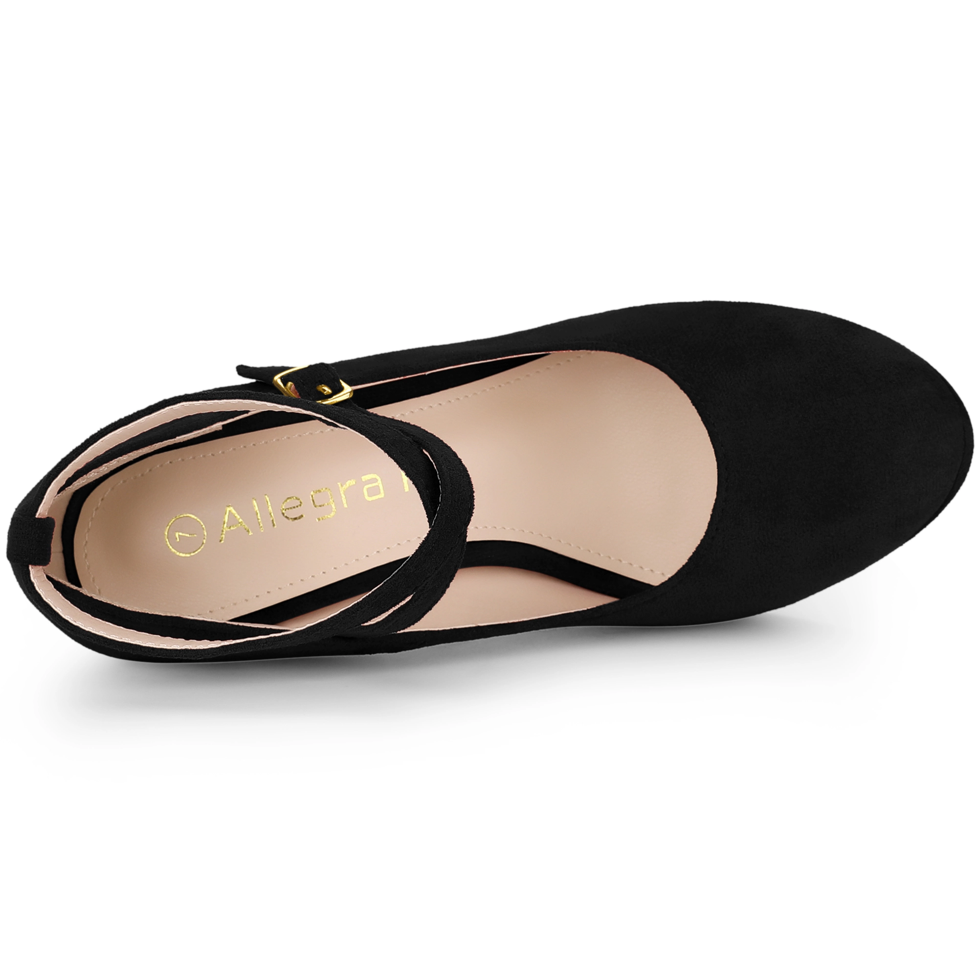 BLISSFUL STEP Women Platform Cross Strap Stiletto Heels Mary Jane Pumps