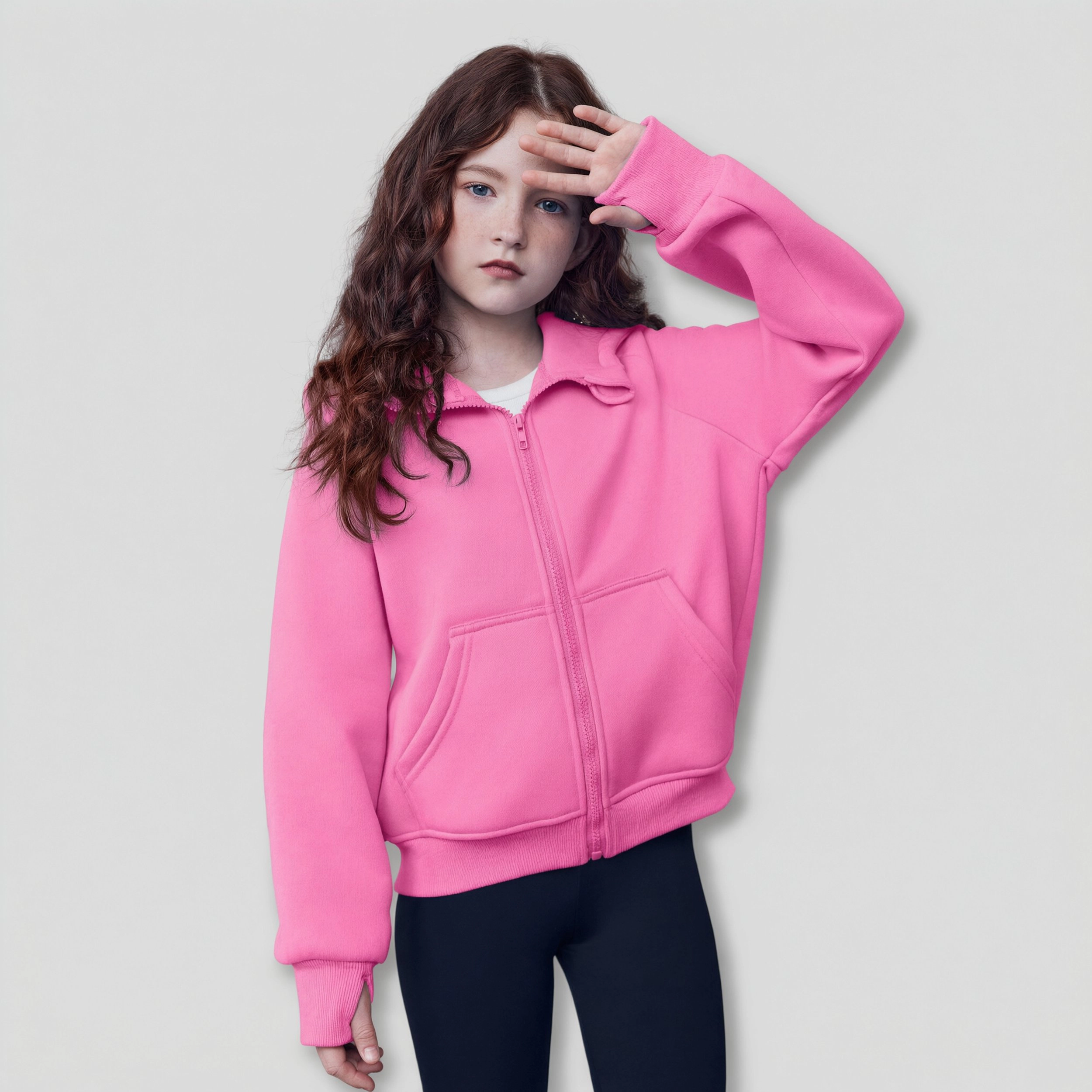 Arshiner Girls Zip Up Hoodies Teen Hooded Sweatshirts Fleece Jackets Kids Fall Fashion Outfits