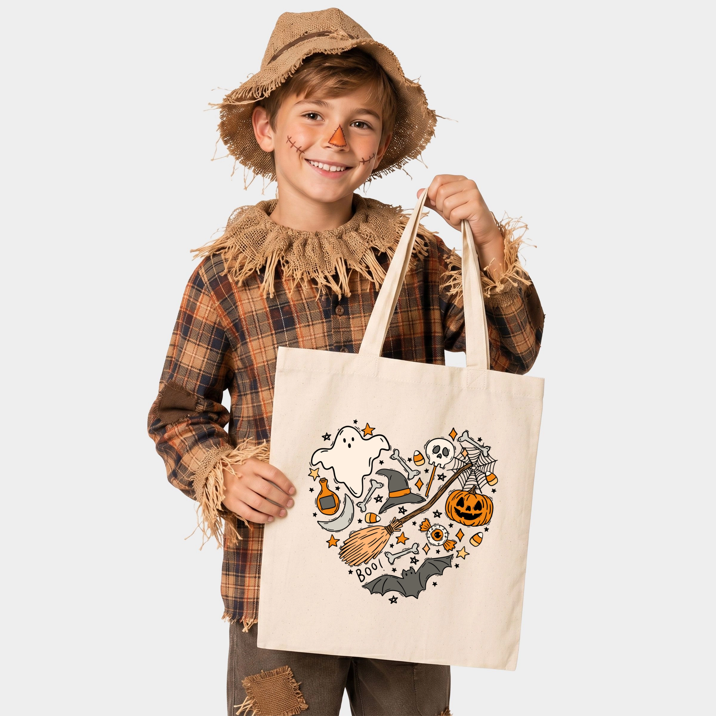 Simply Sage Market - Canvas Tote - Halloween Heart