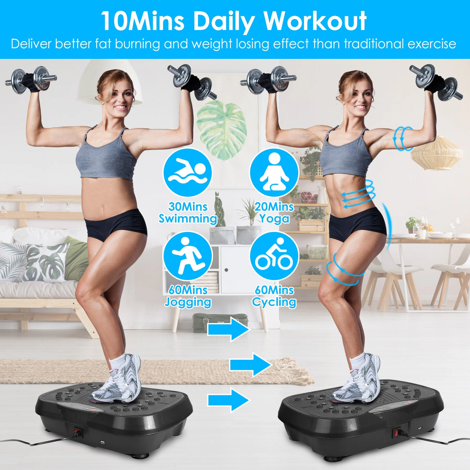 GBruno 120-Speed Vibration Exercise Platform Machine