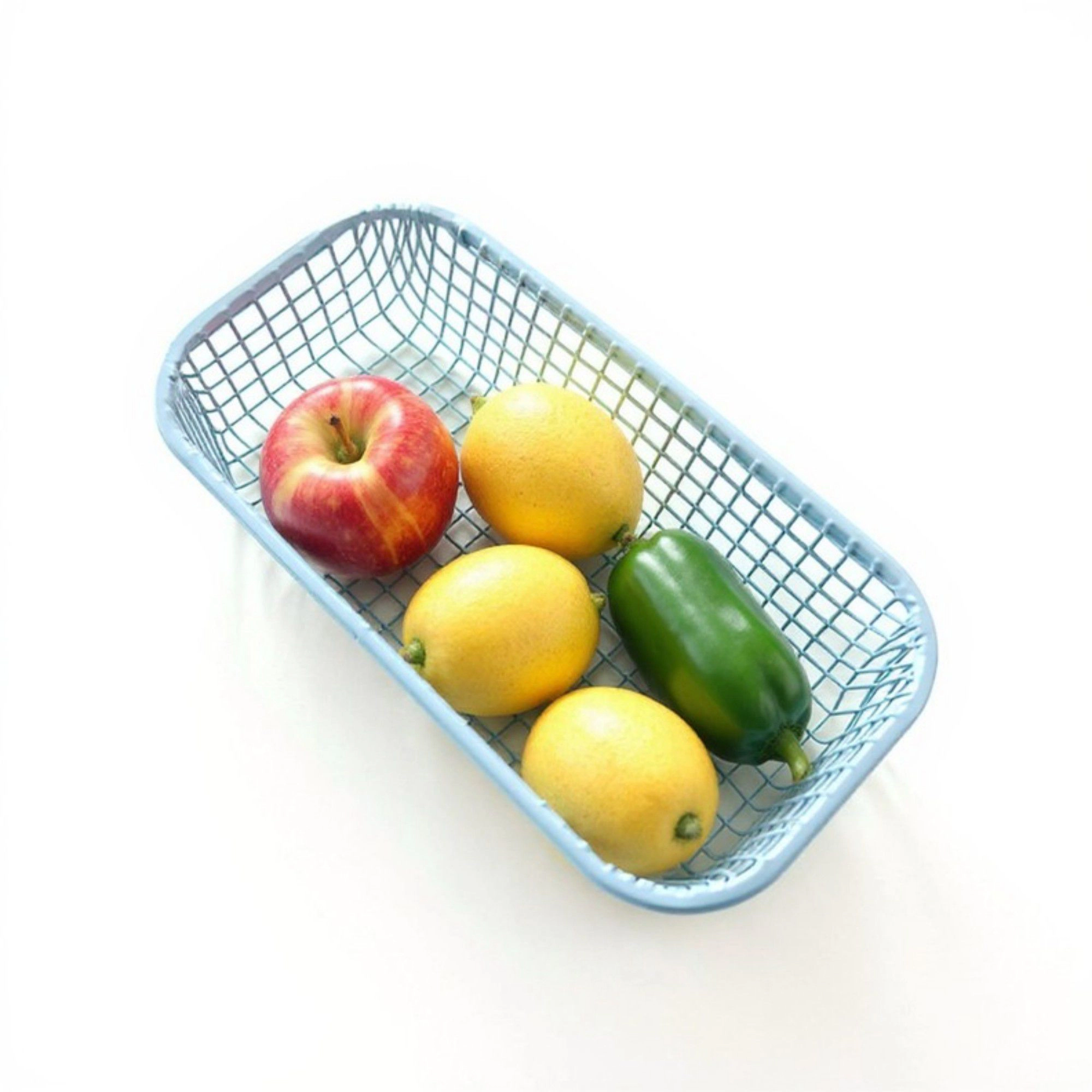 Alilang Women 2-Piece Rectangular Mesh Storage Basket Set with Open Grid Design 6x4x2in