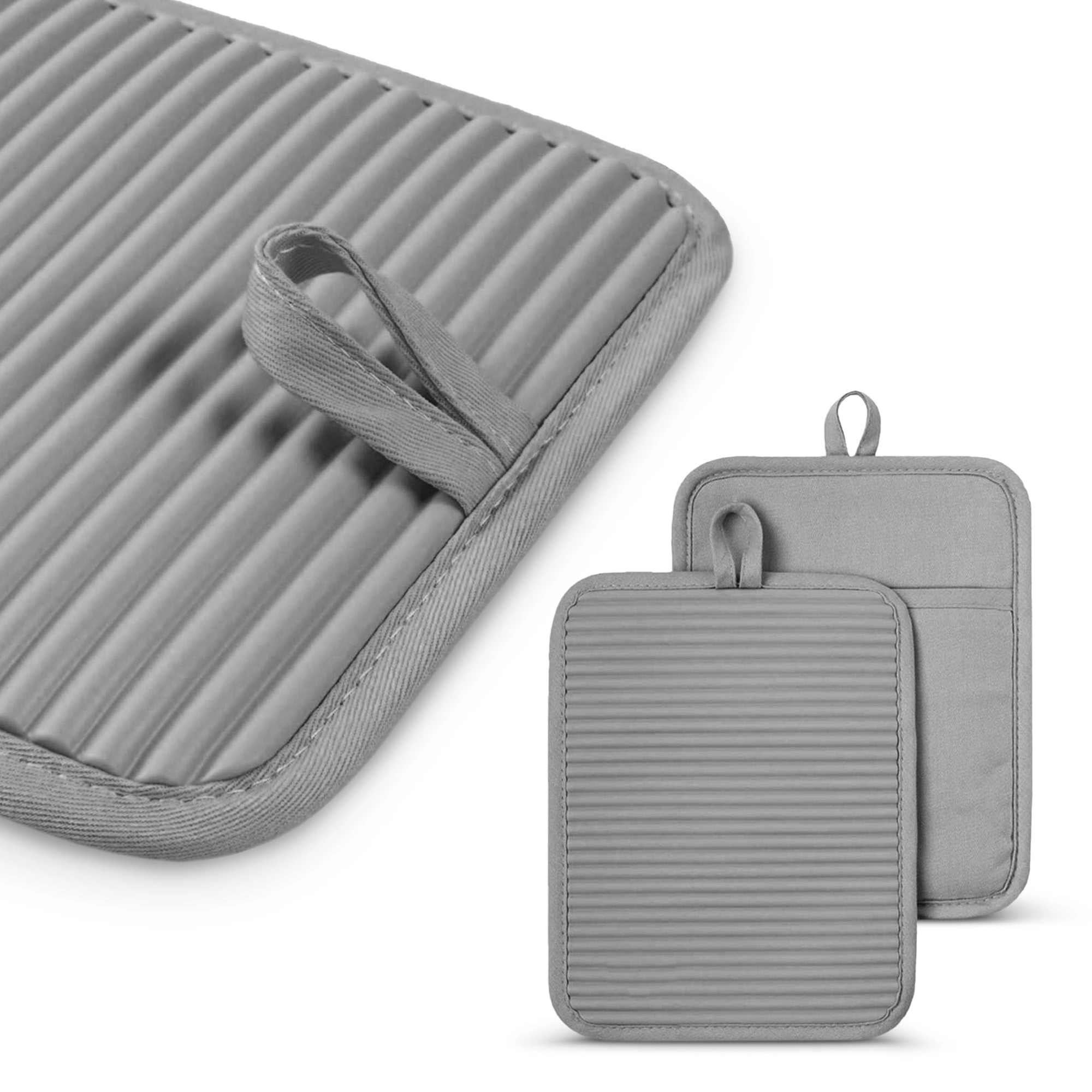 Cheer Collection Ribbed Silicone Pot Holders