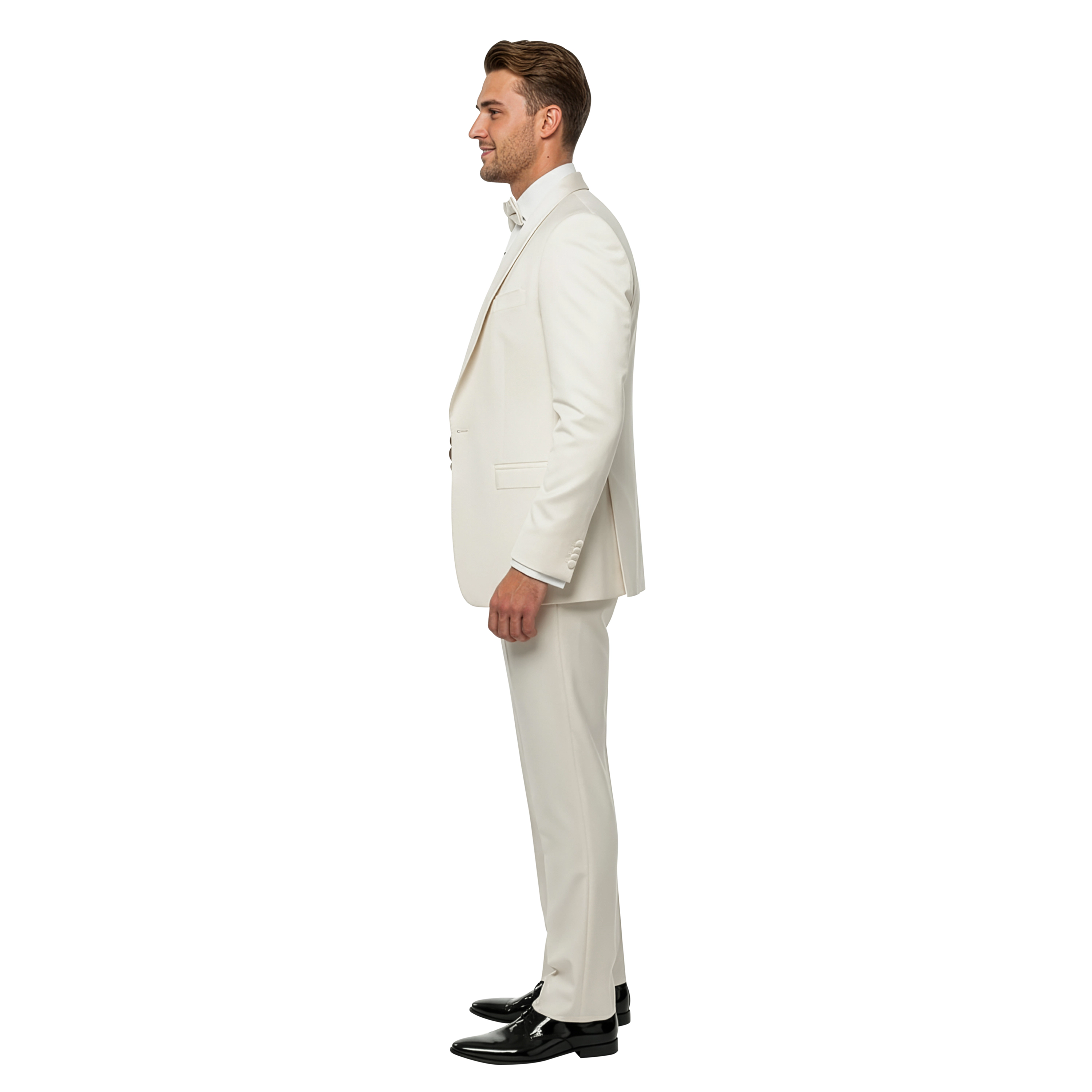 Tazzio Mens Skinny Fit 3pc Tuxedo Set with Bow Tie