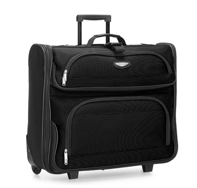 Travel Select Unisex Amsterdam Rolling Garment Bag, Black