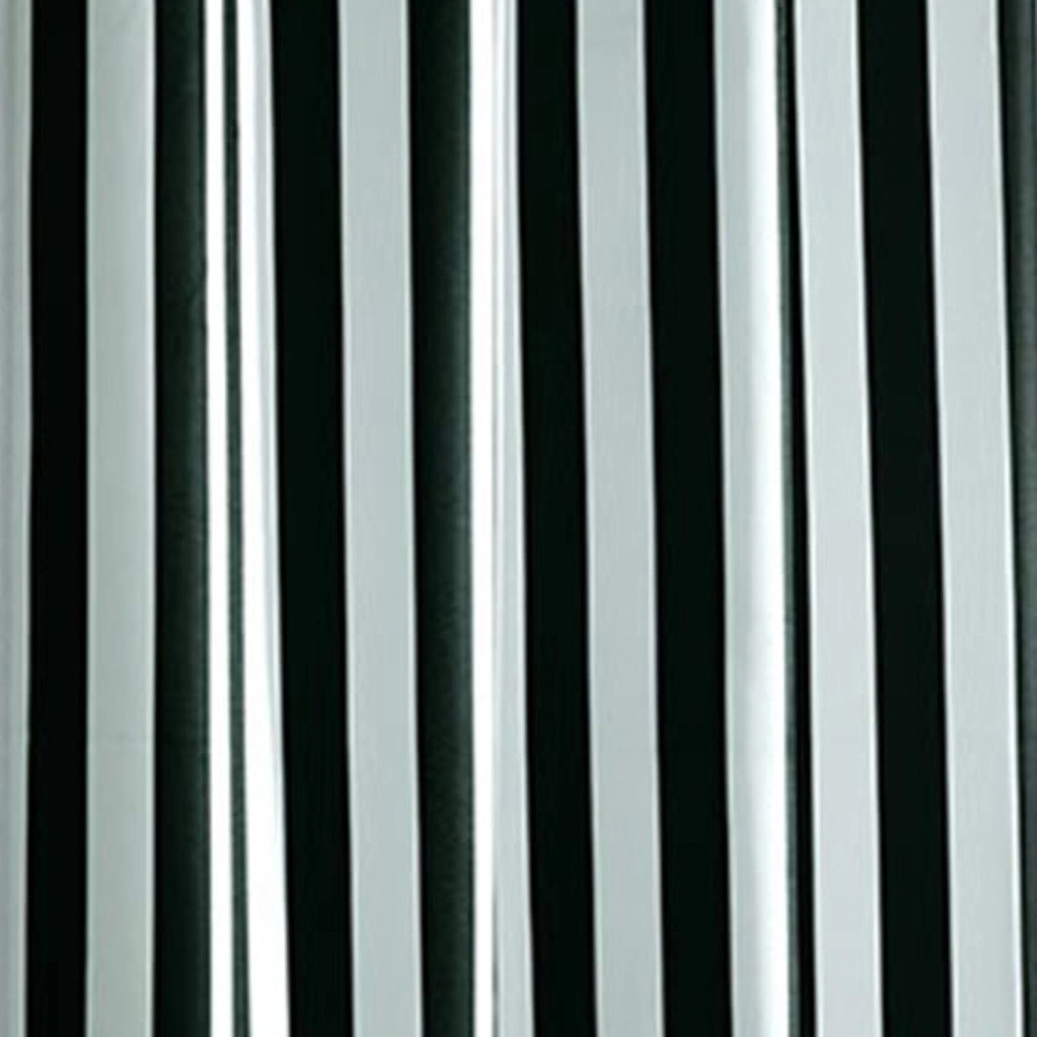 Commonwealth Outdoor Decor Coastal Stripe UV Protected Printed Top Panel With 8 Metal Grommets - 50"x84" - Black