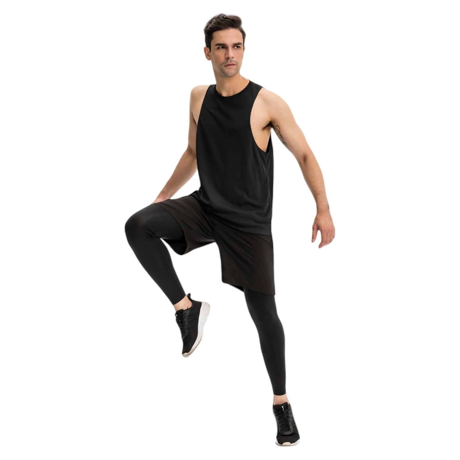 Anna-Kaci Men's Muscle Workout Tank Top with Deep Armholes and Lightweight Breathable Fabric