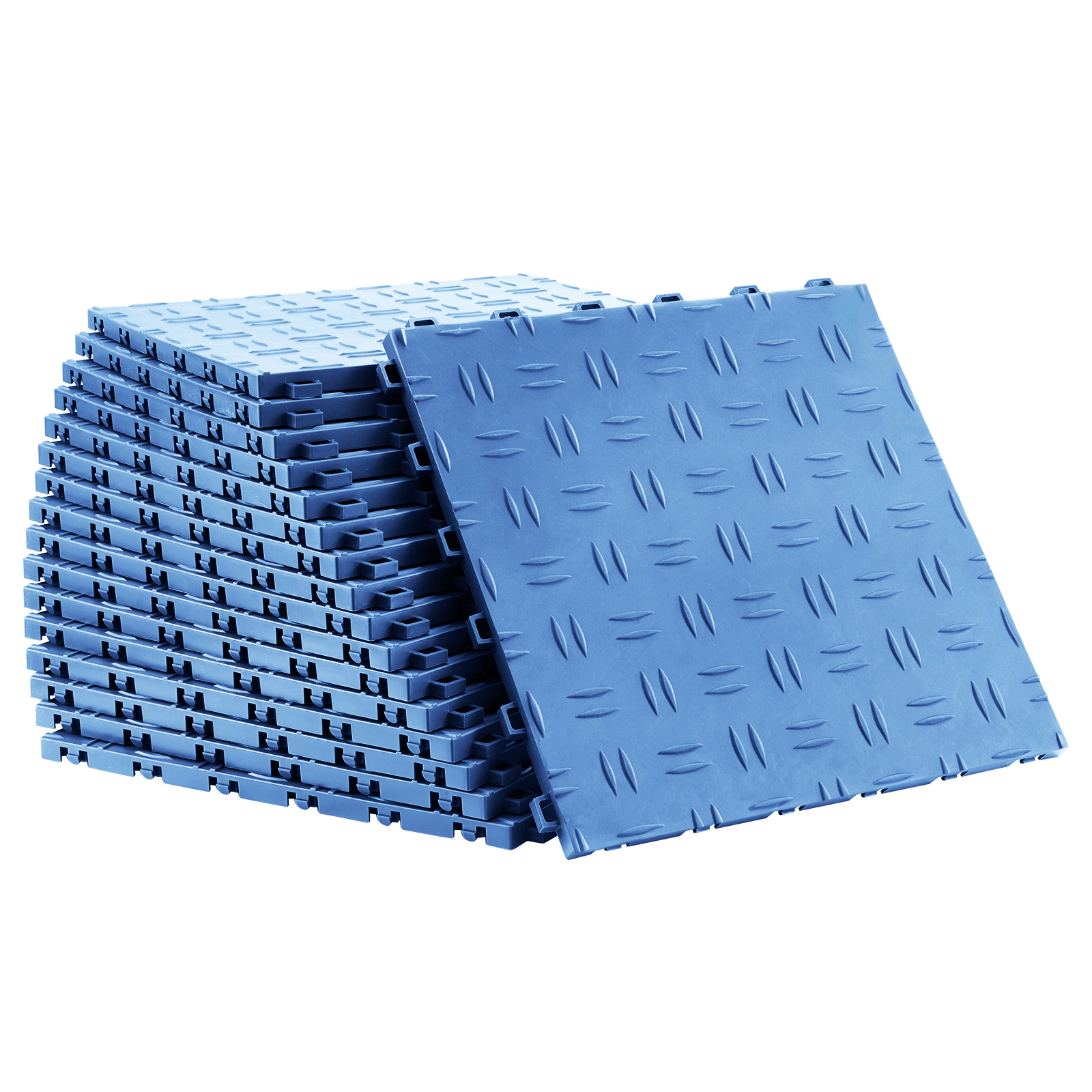 HONGGE Garage Tiles Interlocking 12 x 12 x 0.53 inch Garage Floor Covering Tiles Non-Slip Double-Sided Texture Garage