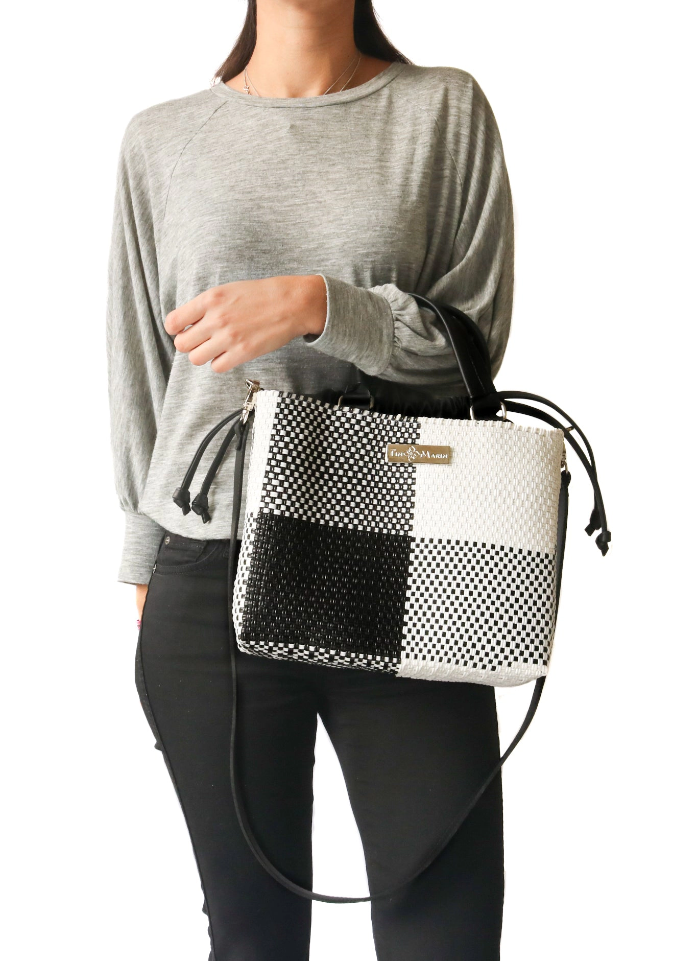 Tin Marin Lucy Woven Crossbody Drawstring Bag