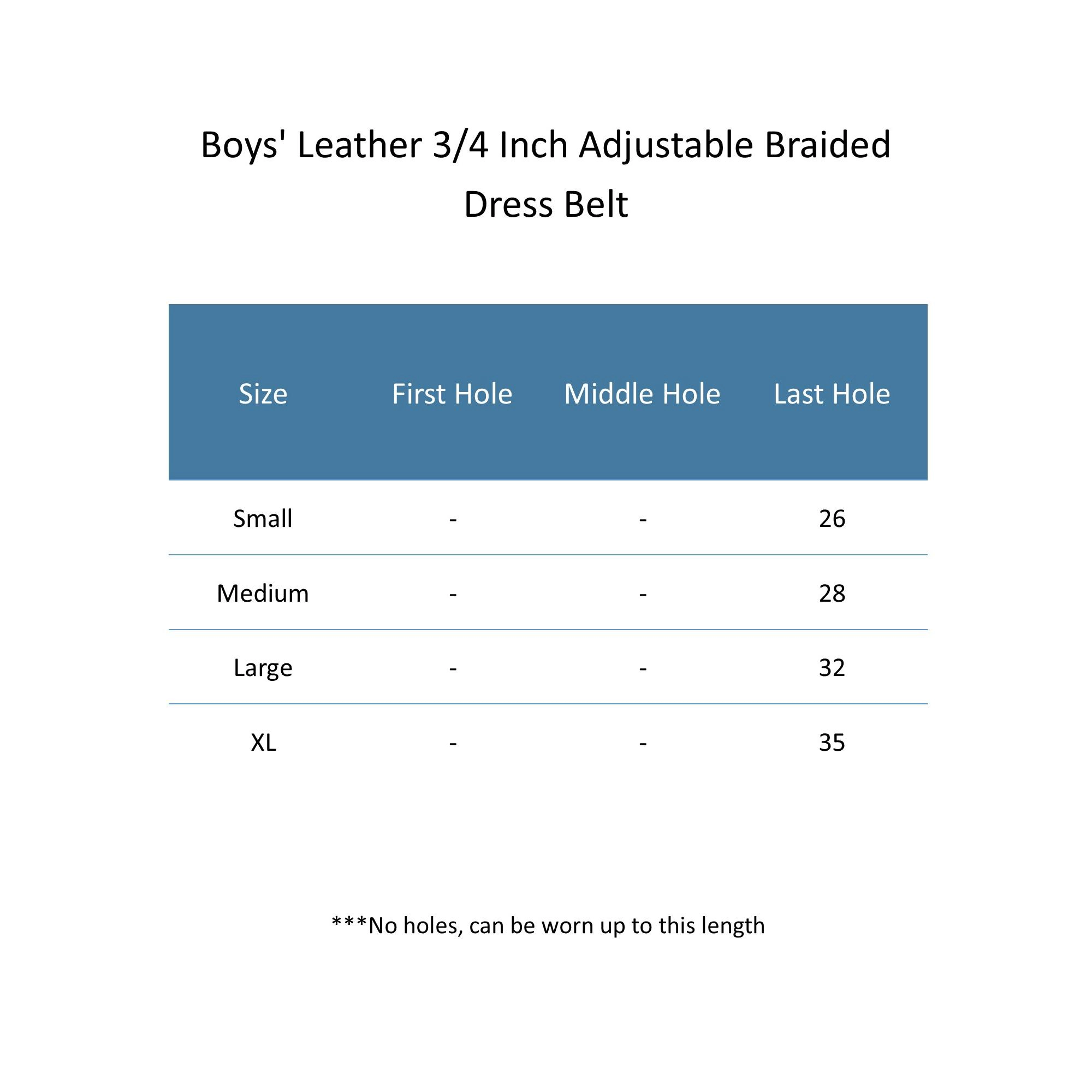CTM Boys' Leather Braided Dress Belt (Pack of 2)