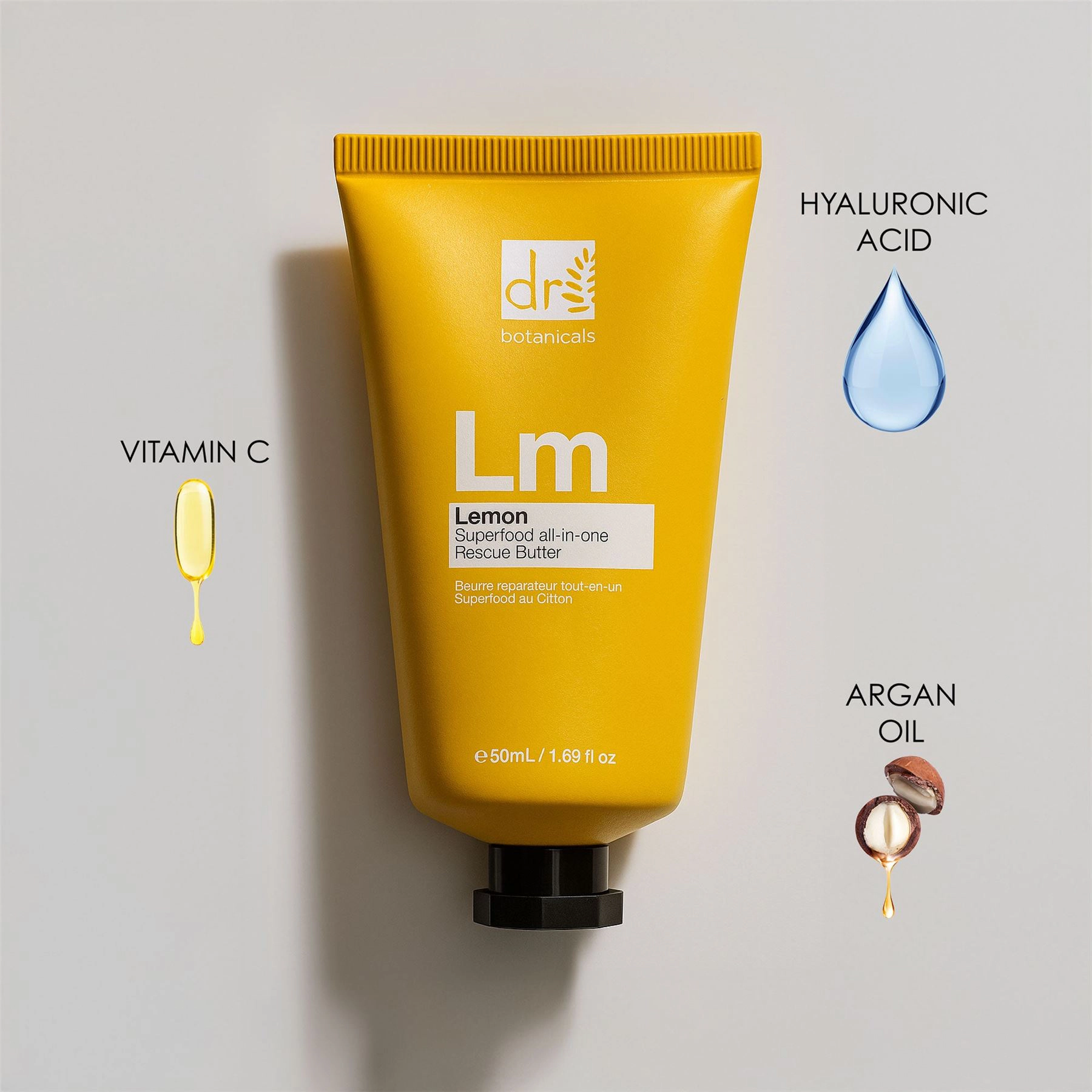 Dr Botanicals Lemon Superfood All-In-One Rescue Butter Duo Pack 100ml 3.38 fl oz Anti-Aging Brightening