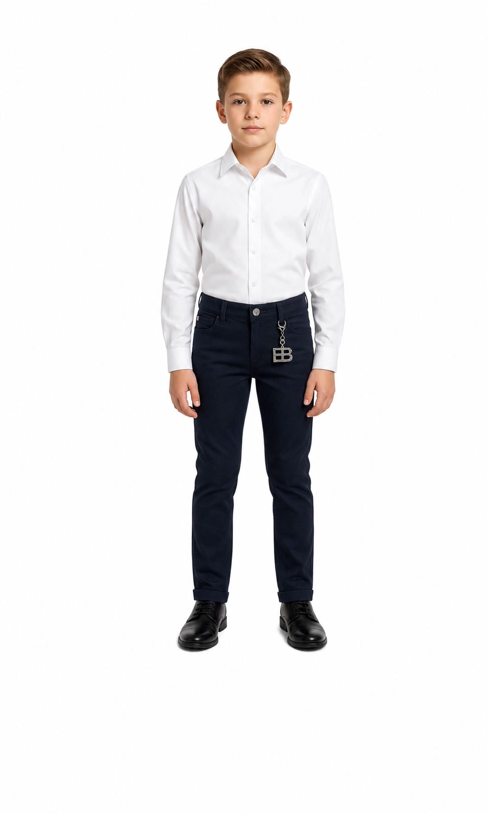 Elie Balleh Boys Slim Fit Tone On Shirt