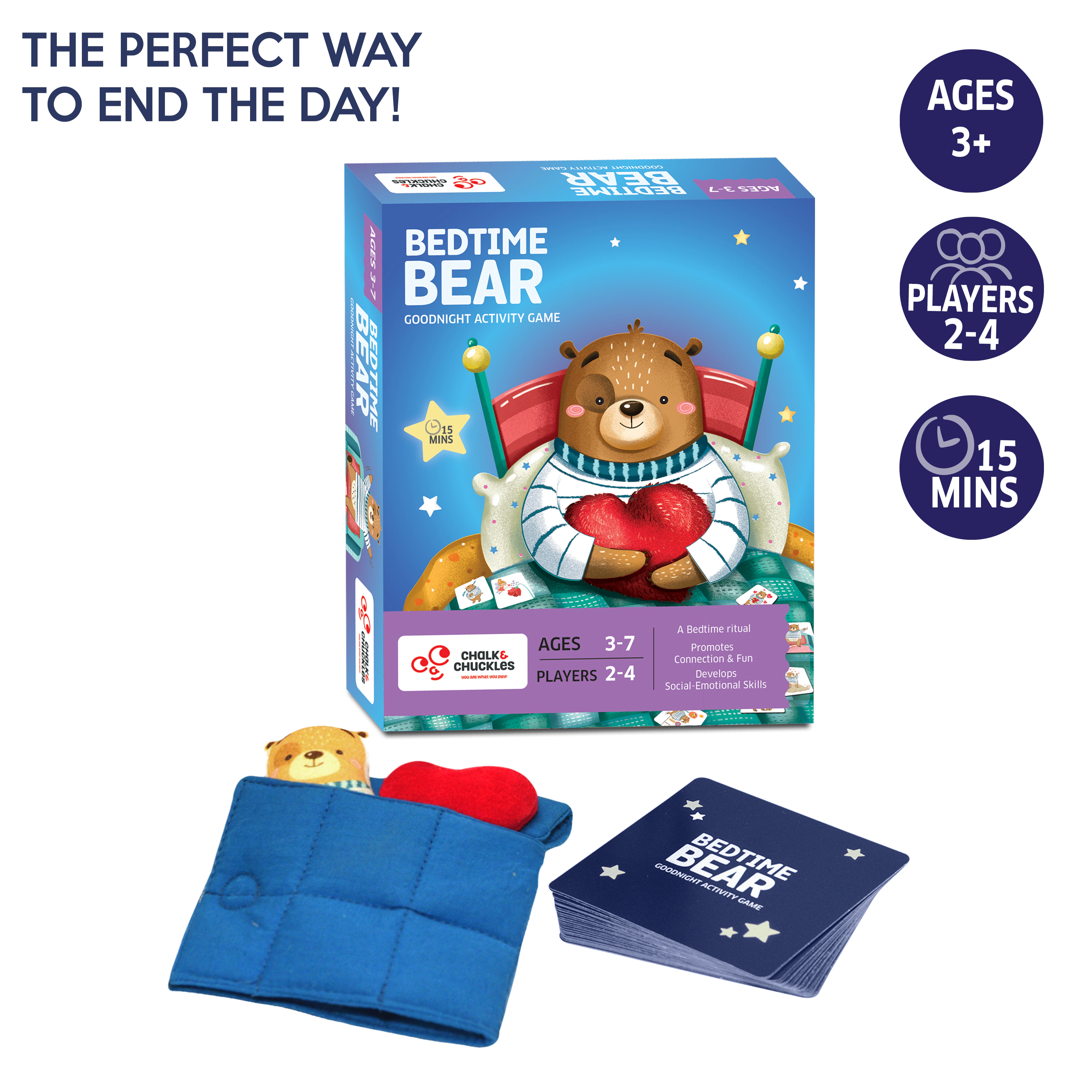 Chalk & Chuckles Bedtime Bear Game - 2-4 Players