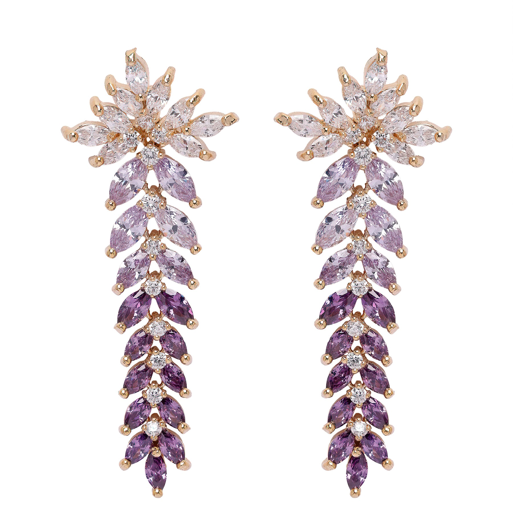 AGP PARIS Womens Diva Floral Drop Earrings