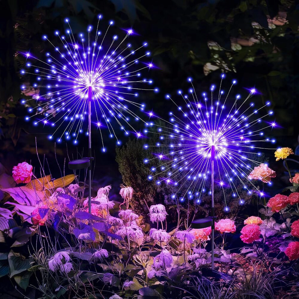 Novsight Trading Unisex Solar Firework Garden Lights 2-Pack