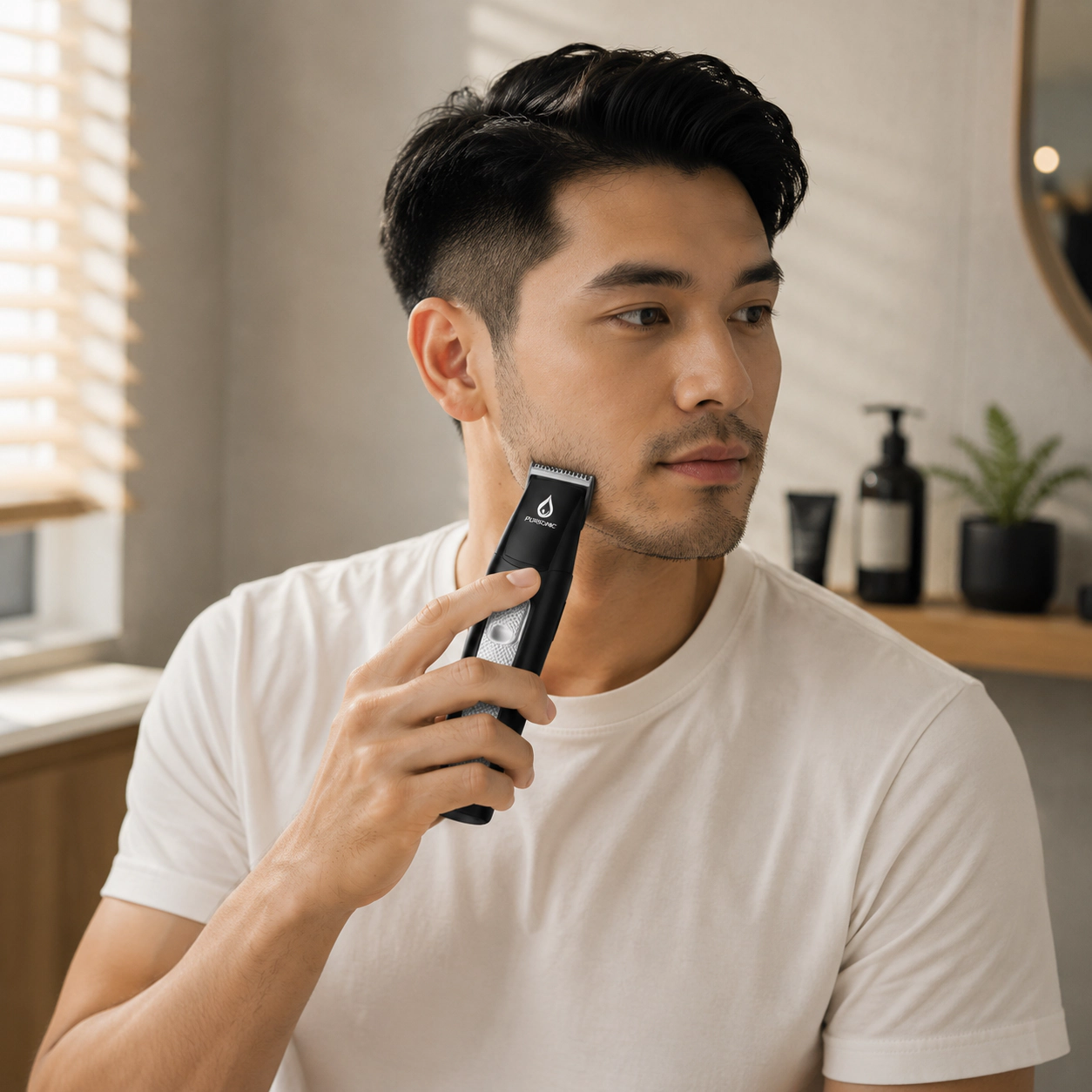 Pursonic Men's 10-Piece Hair, Beard, Nose & Ear Grooming Kit with Stainless Steel Trimmer