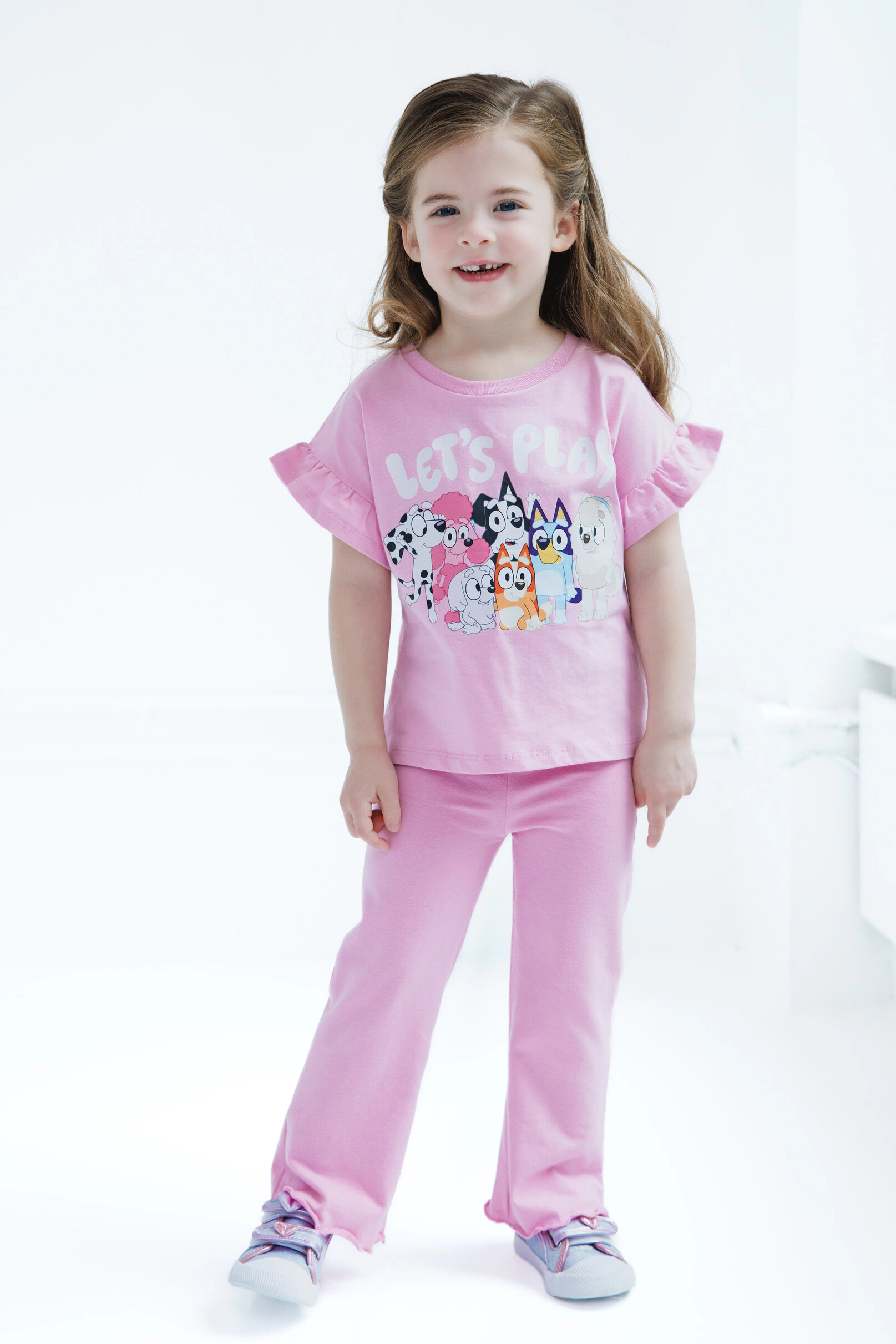 Bluey Girls' 2-Piece T-Shirt and Flare Pants Set