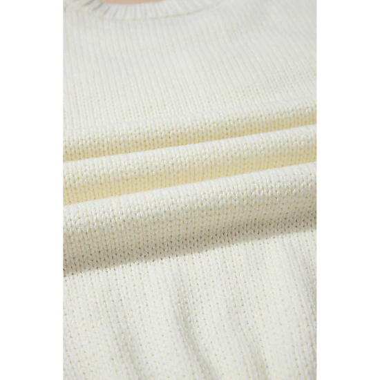 Threaded Pear Women's Rheakara Textured Puff Sleeve Sweater