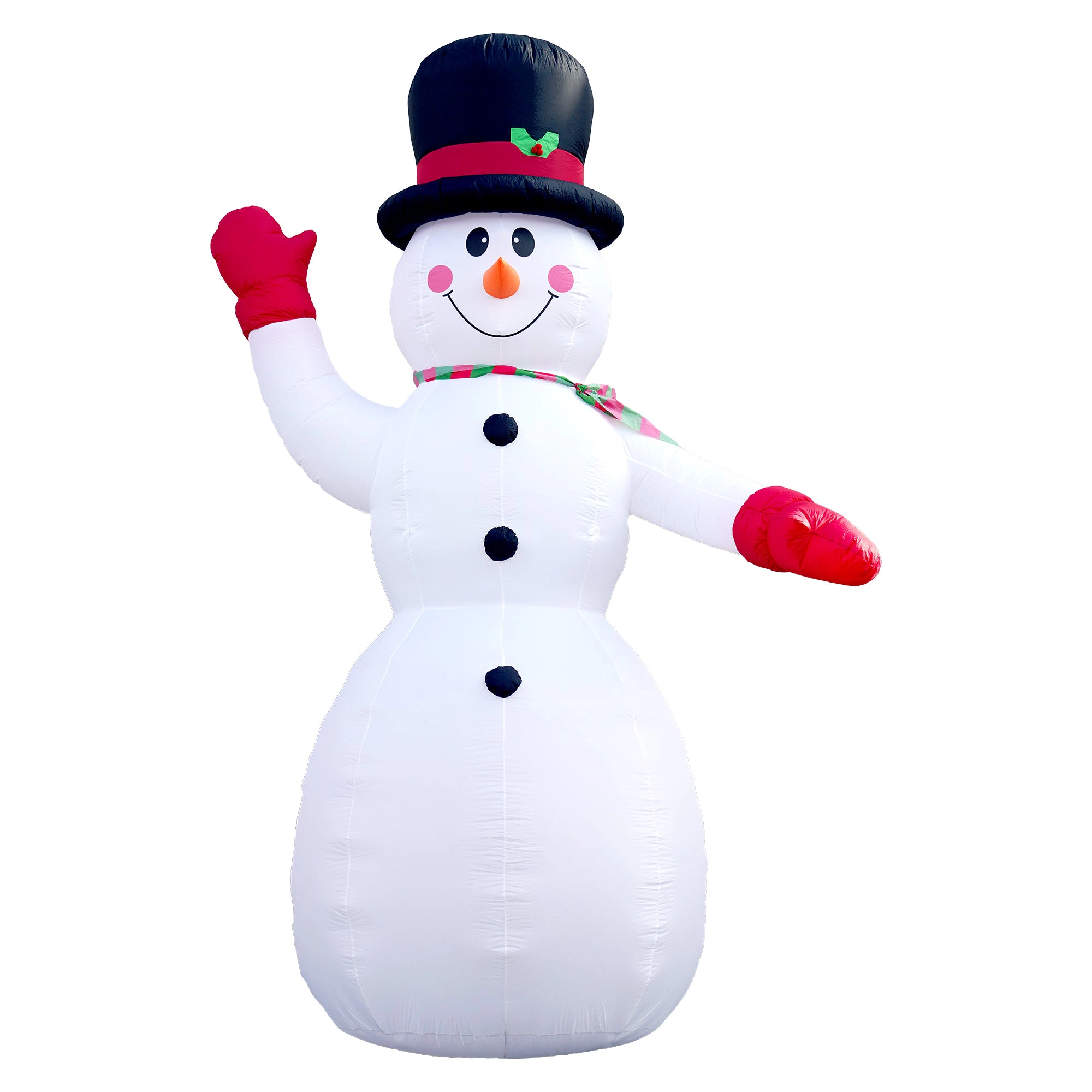G128 14.76 ft Snowman Inflatable with LED Lights - Weather-Resistant Outdoor Christmas Yard Decoration, Fast Inflate