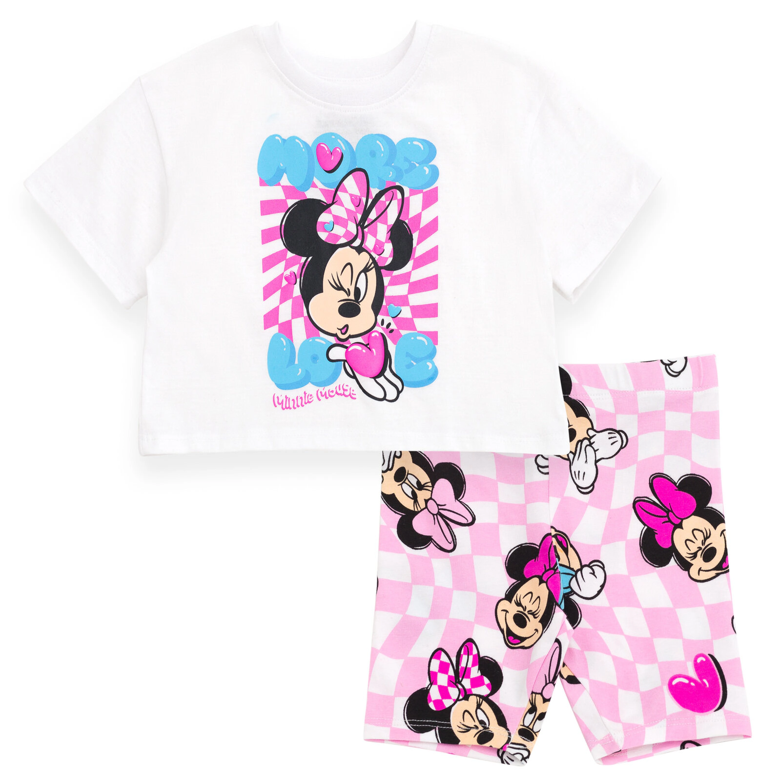 Disney Girls' 2-Piece Tee and Bike Shorts Set